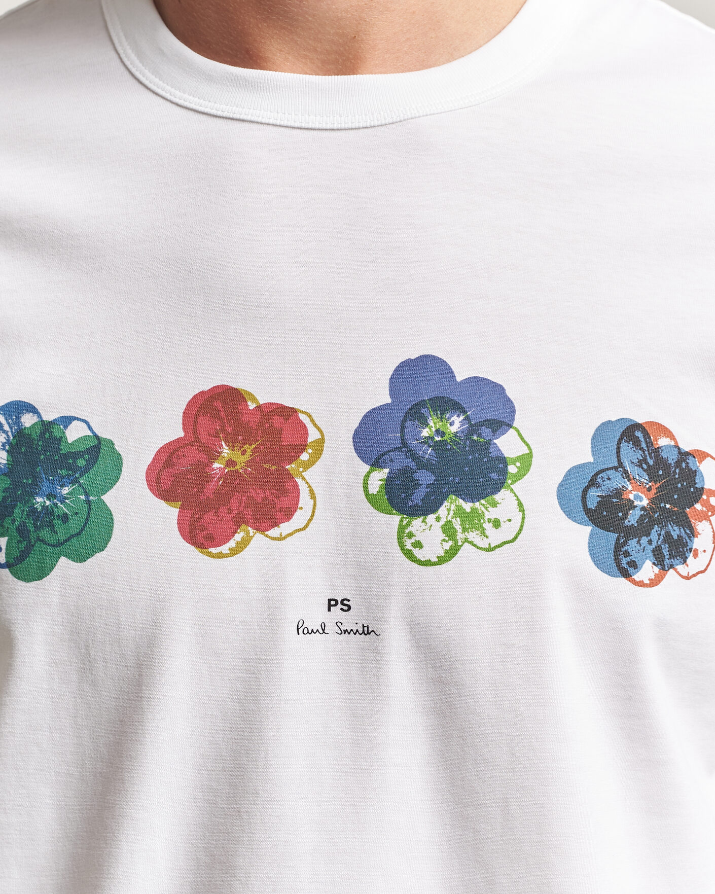 Heren | T-shirts | PS Paul Smith | Flower Crew Neck T-Shirt White