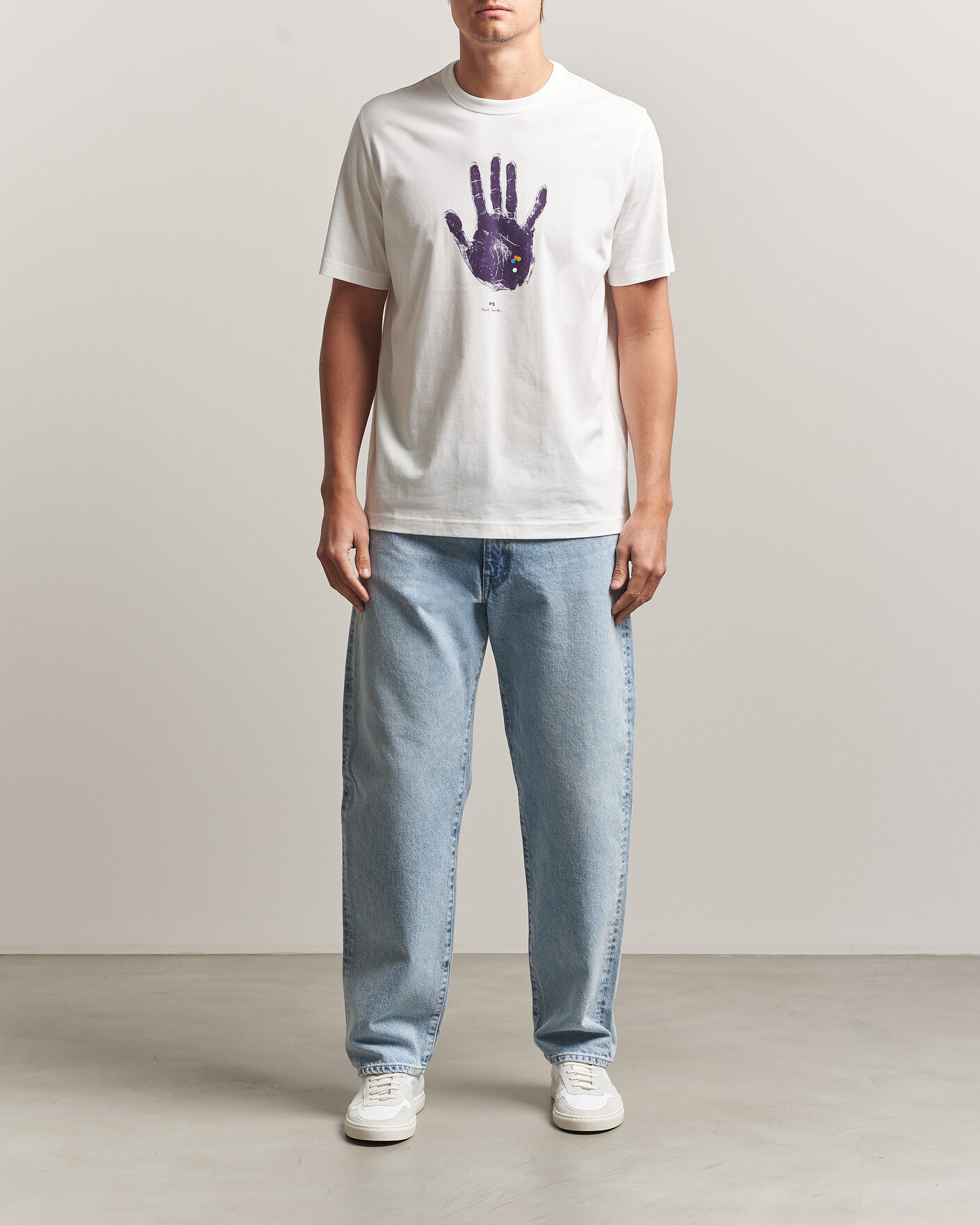 Heren | T-shirts | PS Paul Smith | Hand Crew Neck T-Shirt White