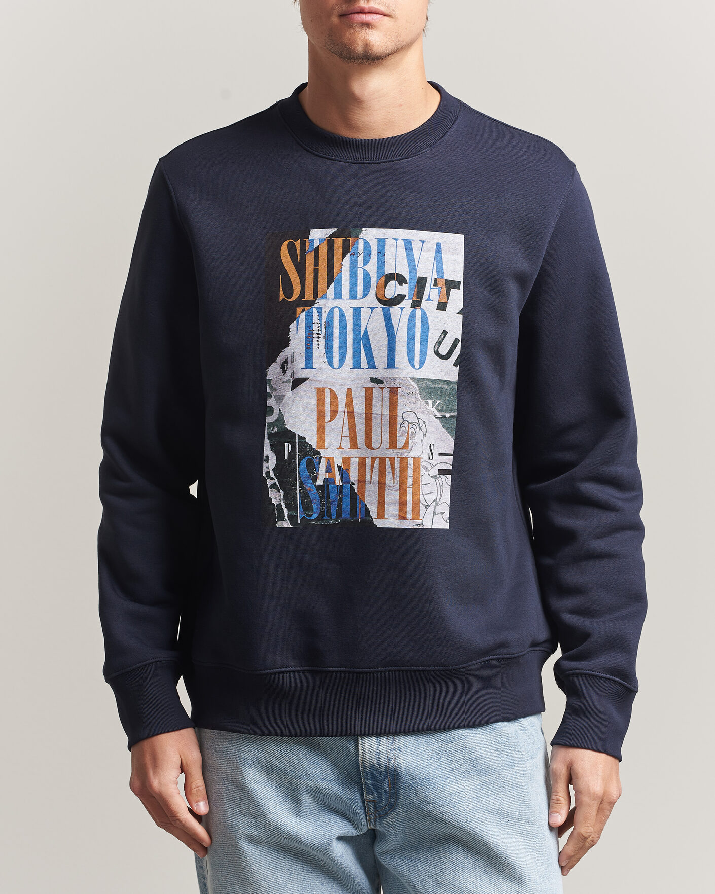 Heren | Truien | PS Paul Smith | Shibuya Tokya Crew Neck Sweatshirt Navy