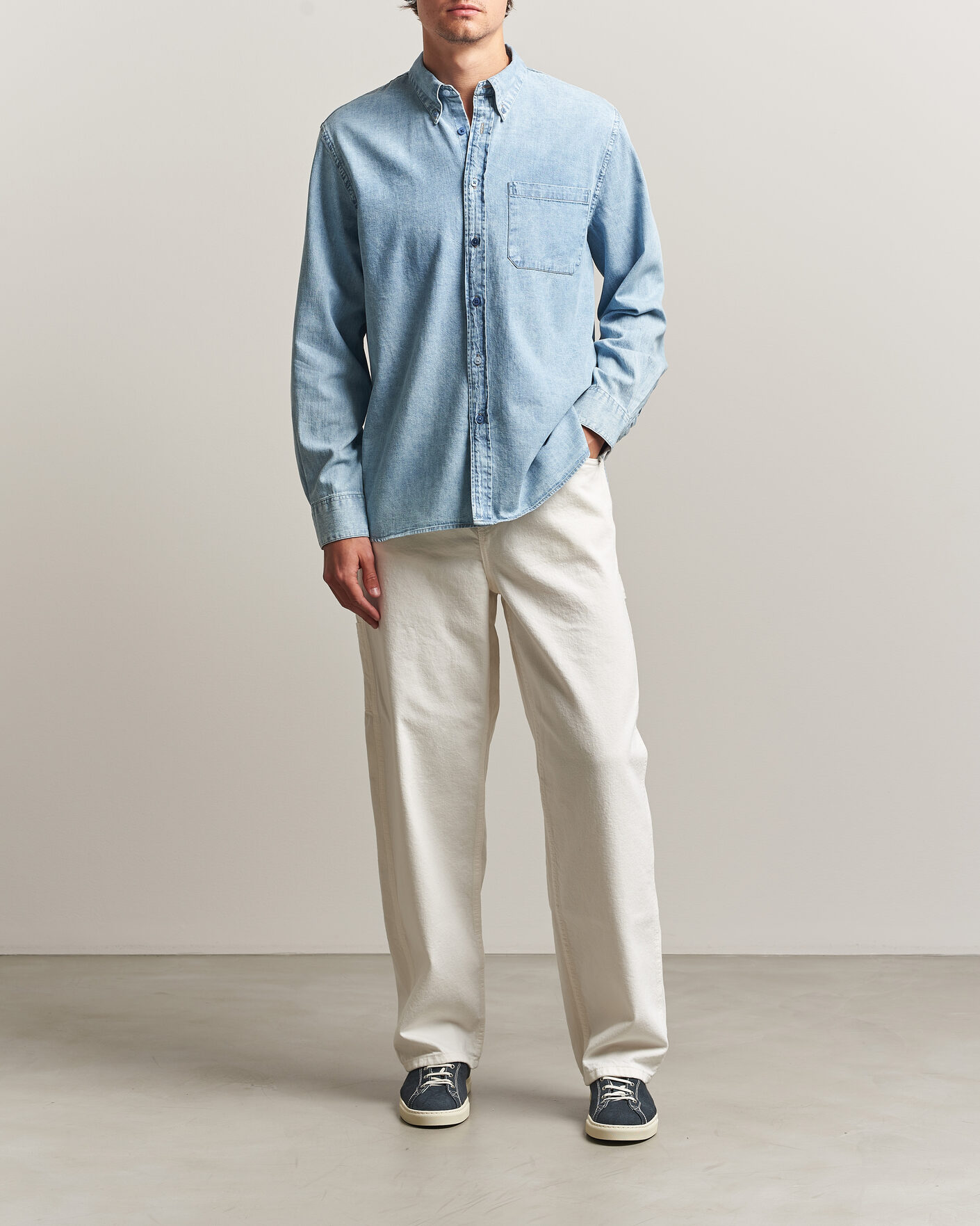 Heren | Overhemden | PS Paul Smith | Casual Fit Denim Shirt Light Blue
