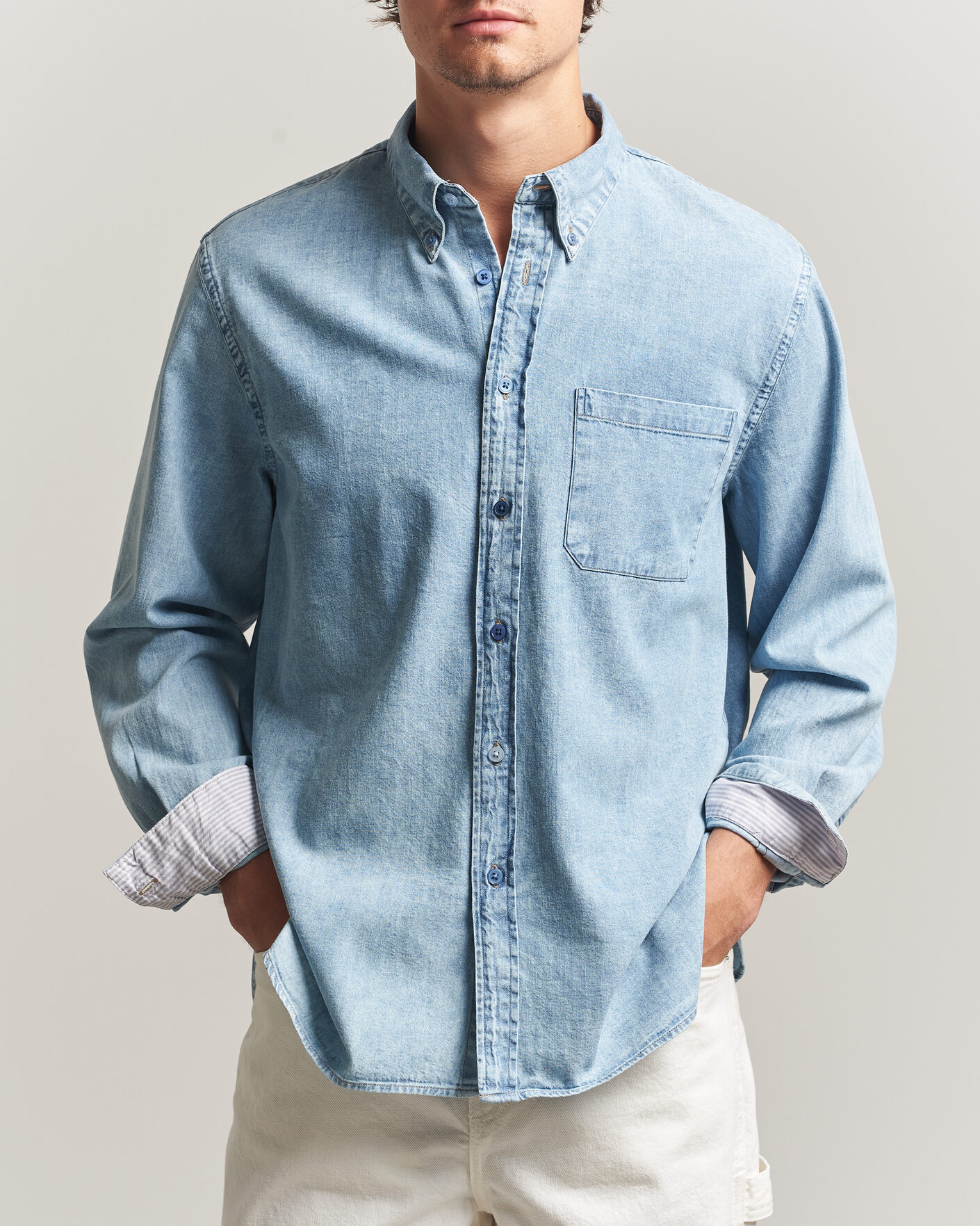 Heren | Overhemden | PS Paul Smith | Casual Fit Denim Shirt Light Blue