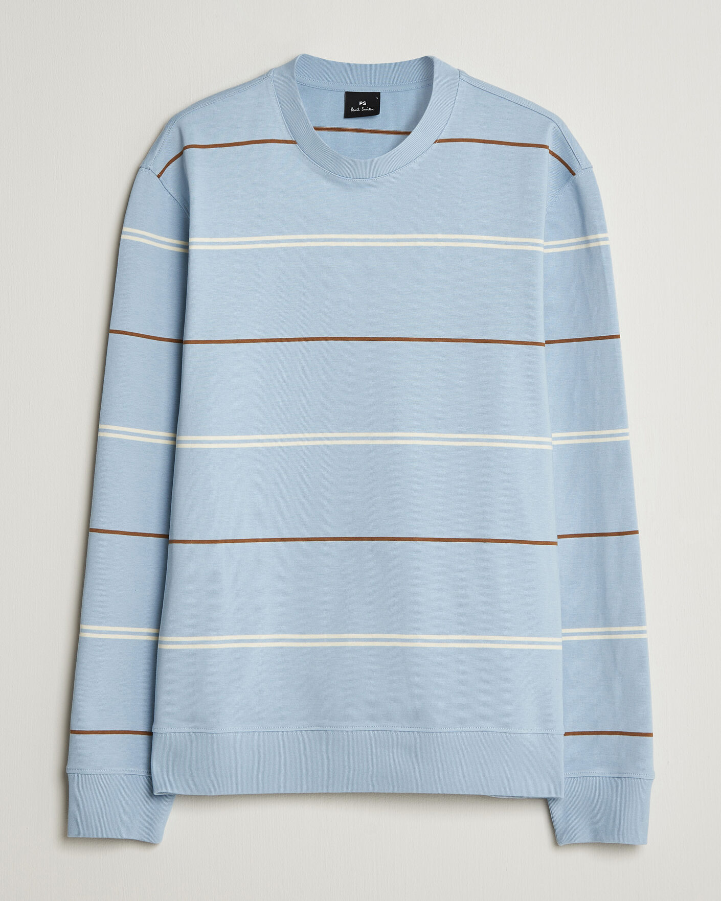 Heren | Truien | PS Paul Smith | Cotton Striped Sweater Light Blue