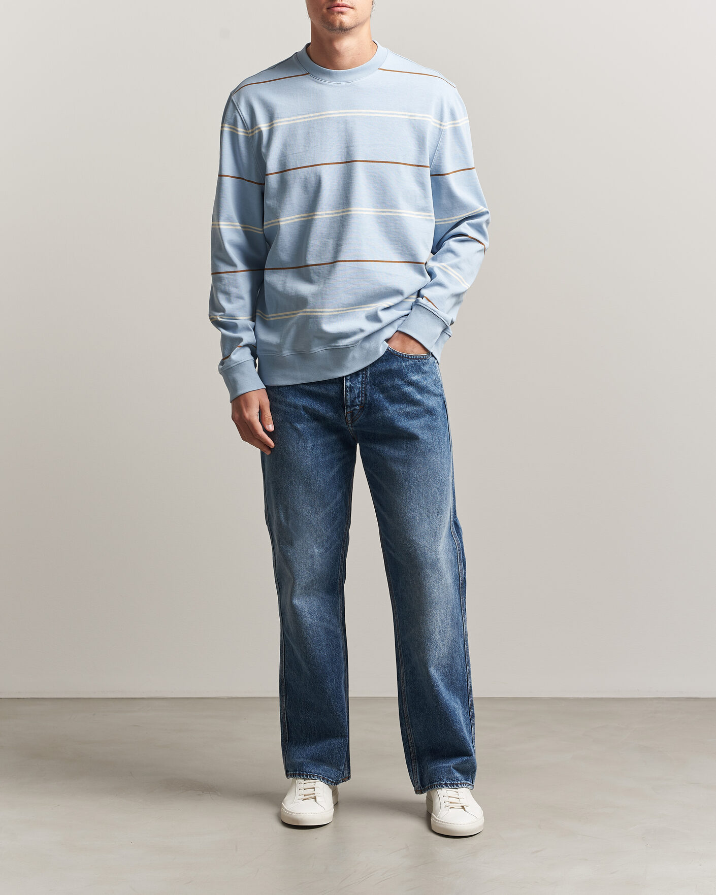 Heren | Truien | PS Paul Smith | Cotton Striped Sweater Light Blue