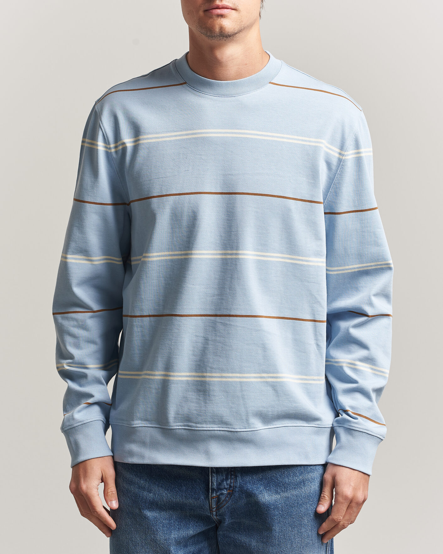 Heren | Truien | PS Paul Smith | Cotton Striped Sweater Light Blue