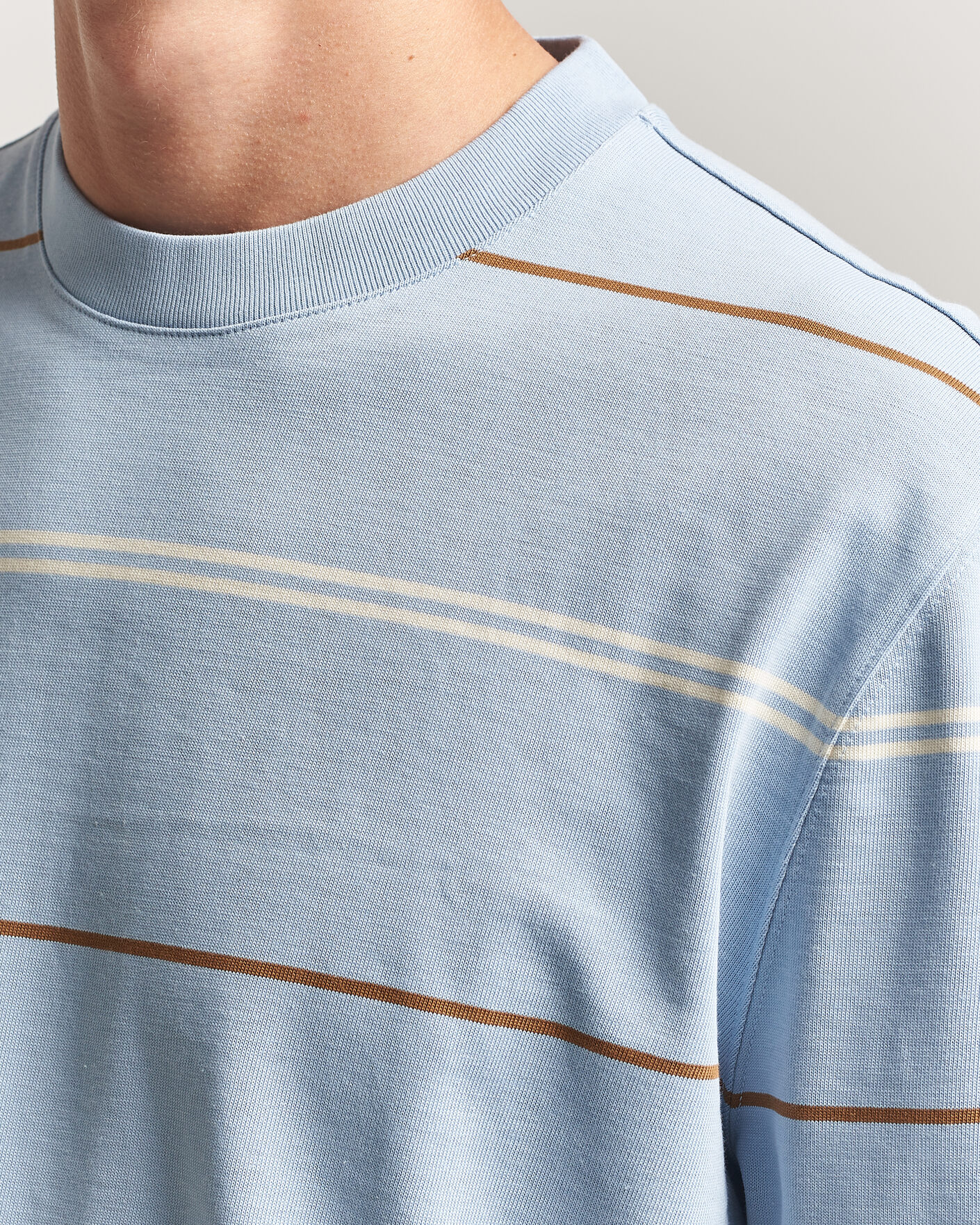 Heren | Truien | PS Paul Smith | Cotton Striped Sweater Light Blue