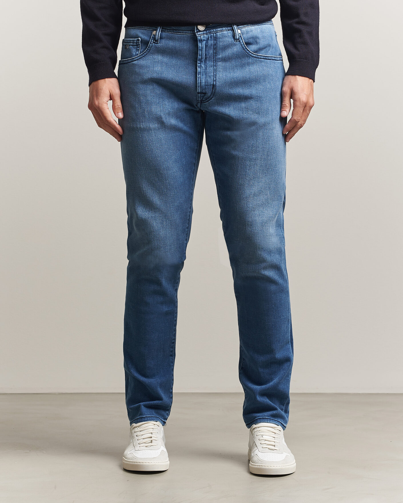 Heren | Jeans | Tramarossa | Michelangelo Stretch Relax Jeans Mid Blue