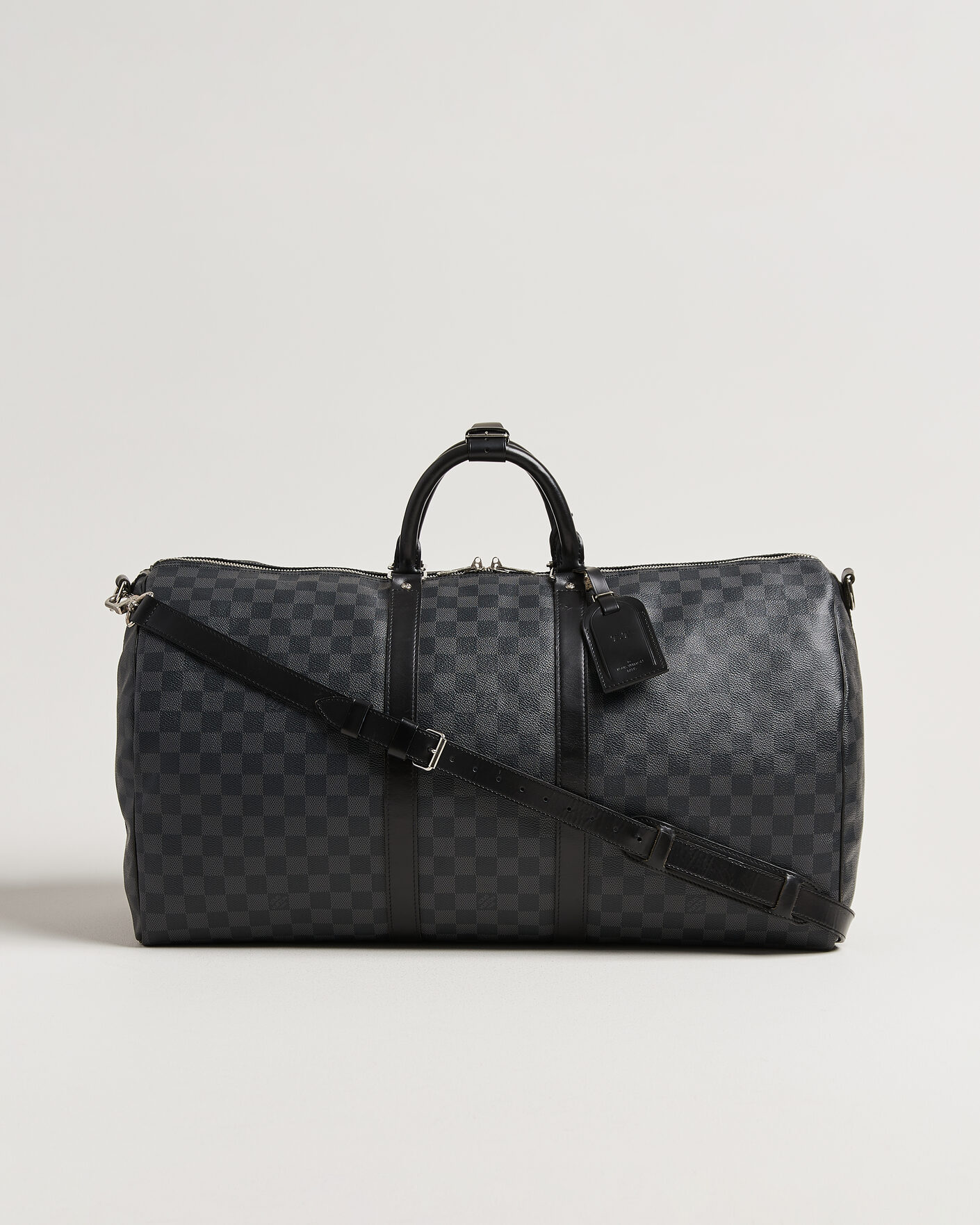 Heren | Pre-Owned & Vintage Bags | Louis Vuitton Pre-Owned | Keepall 55 Bandouliére Damier Graphite