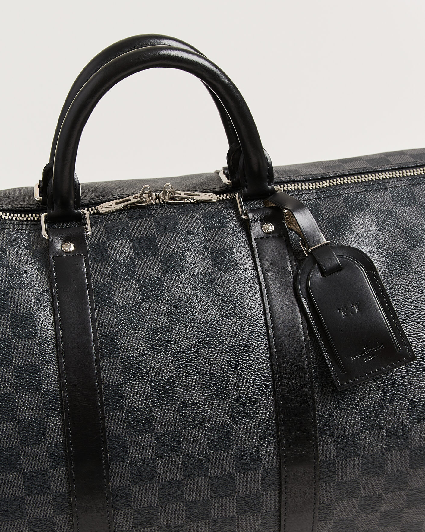 Heren | Pre-Owned & Vintage Bags | Louis Vuitton Pre-Owned | Keepall 55 Bandouliére Damier Graphite