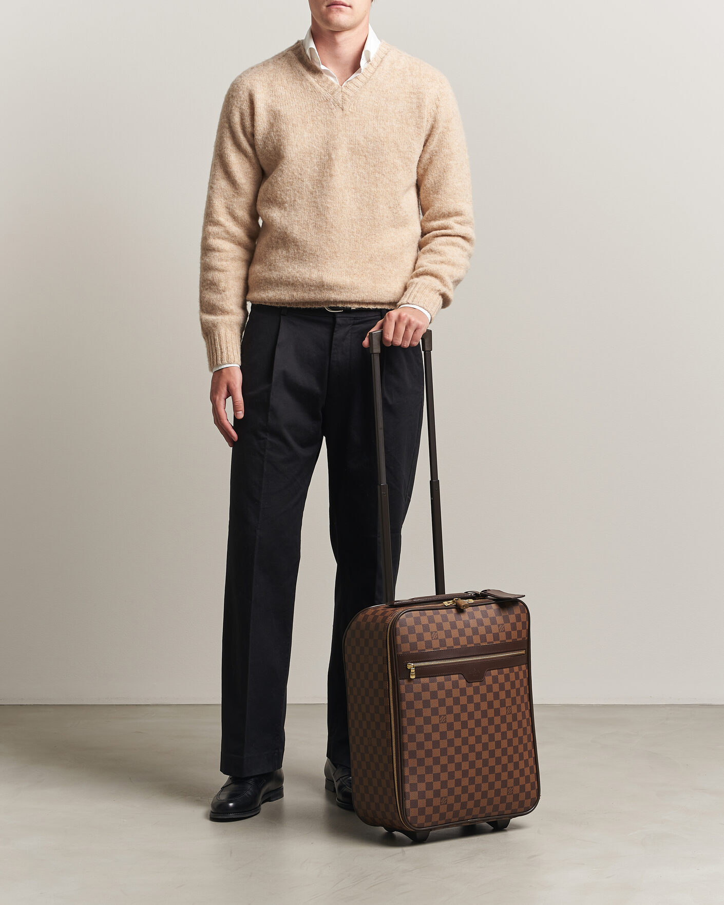 Heren | Pre-Owned & Vintage Bags | Louis Vuitton Pre-Owned | Pegase 45 Trolley Case Damier Ebene