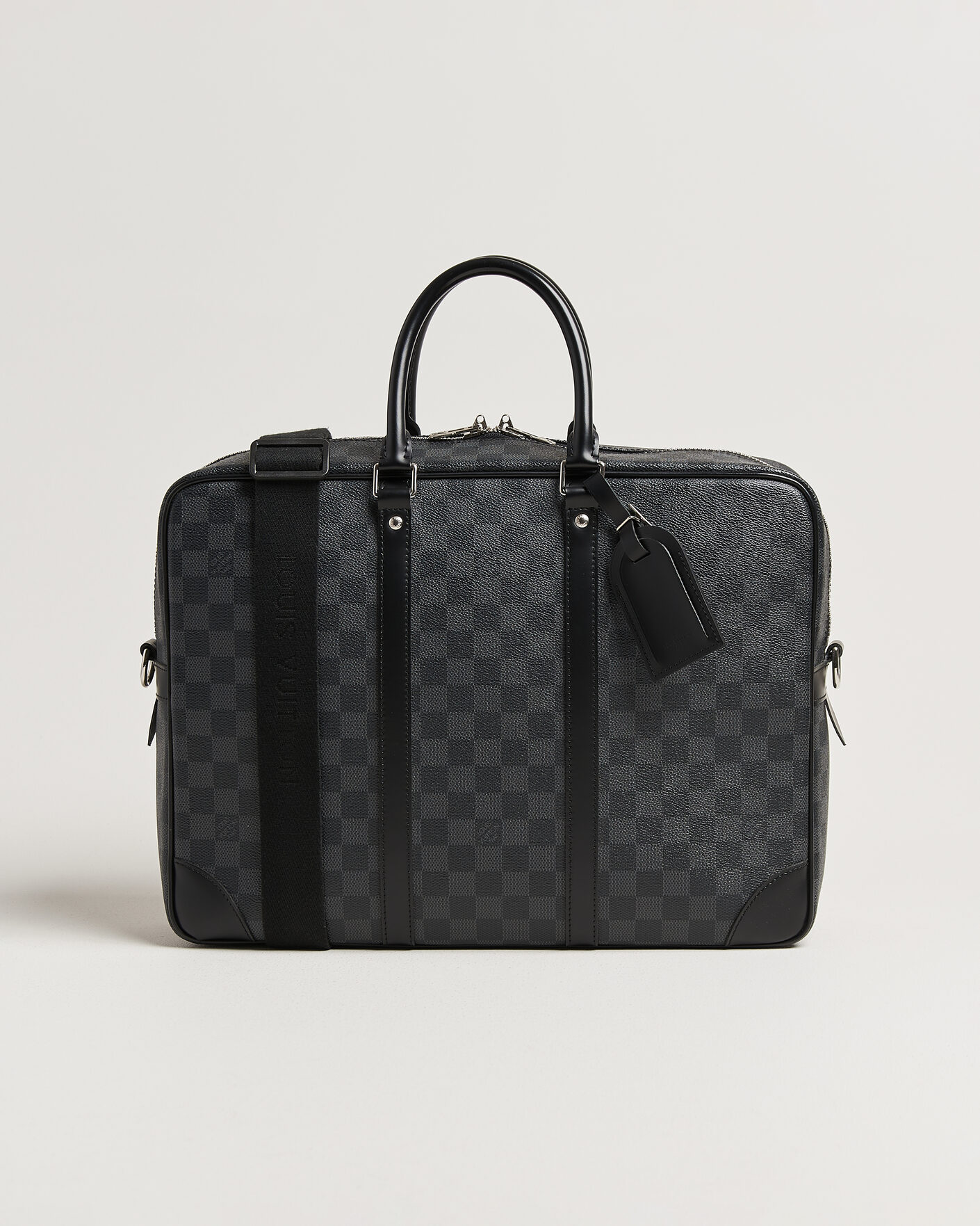 Heren | Pre-Owned & Vintage Bags | Louis Vuitton Pre-Owned | Porte Documents Voyage Damier Graphite