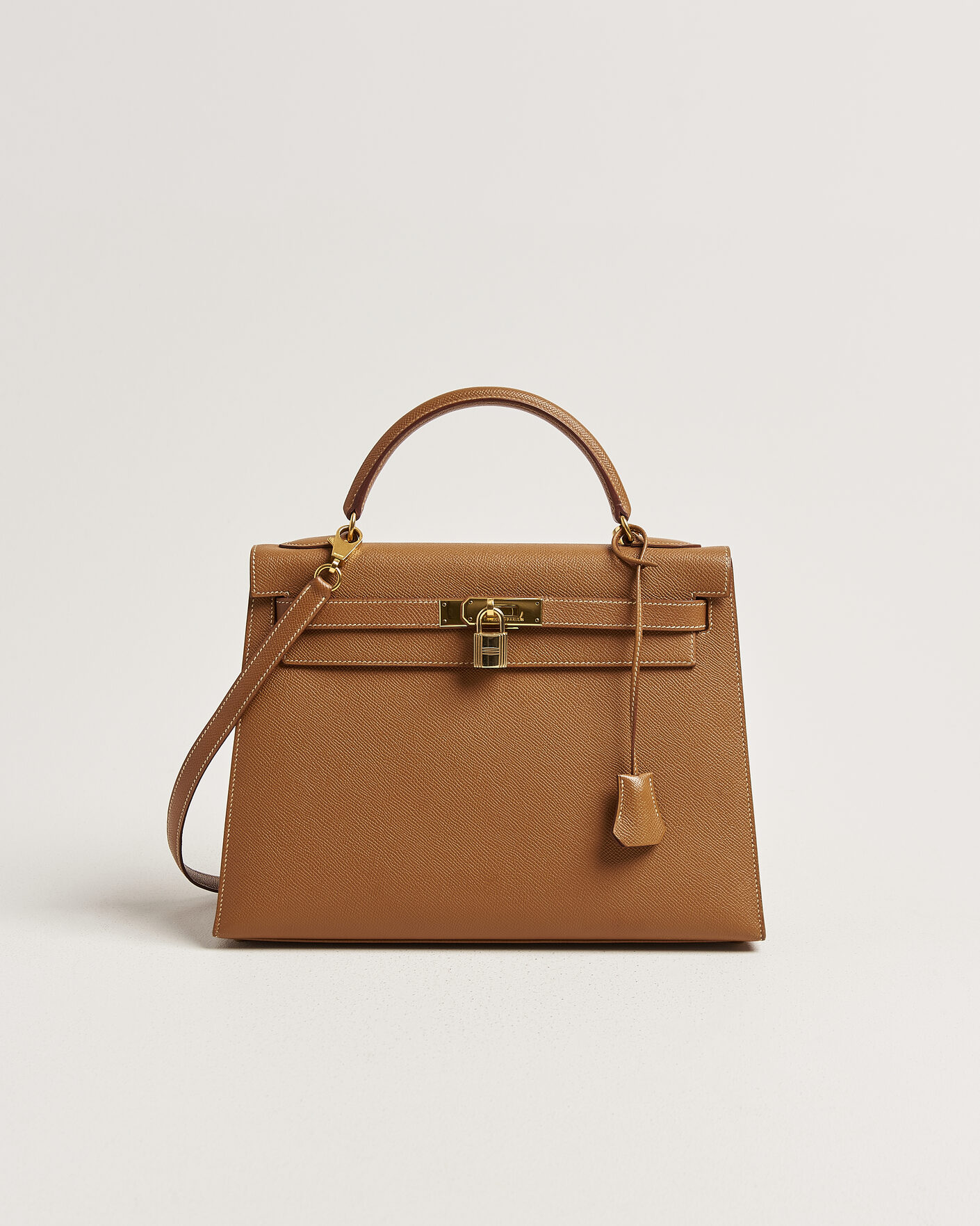 Heren | Pre-Owned & Vintage Bags | Hermès Pre-Owned | Kelly 32 Courchevel Leather Gold