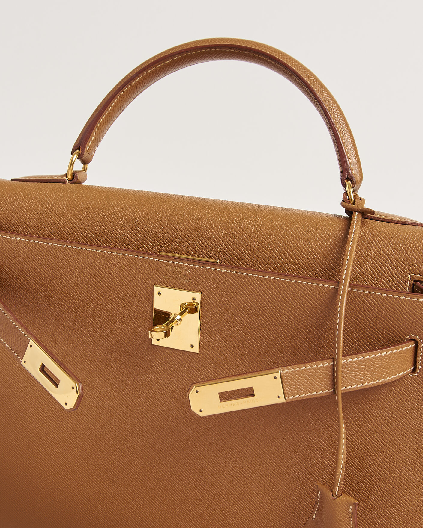 Heren | Pre-Owned & Vintage Bags | Hermès Pre-Owned | Kelly 32 Courchevel Leather Gold