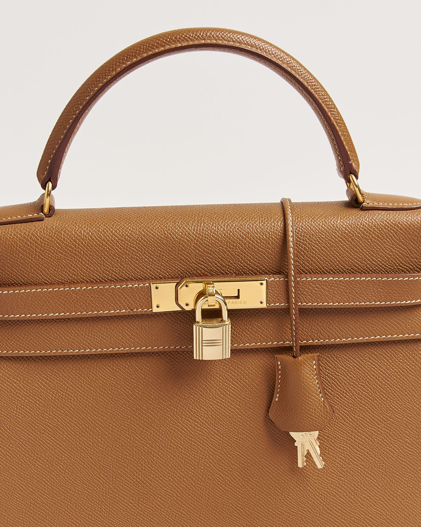 Heren | Pre-Owned & Vintage Bags | Hermès Pre-Owned | Kelly 32 Courchevel Leather Gold