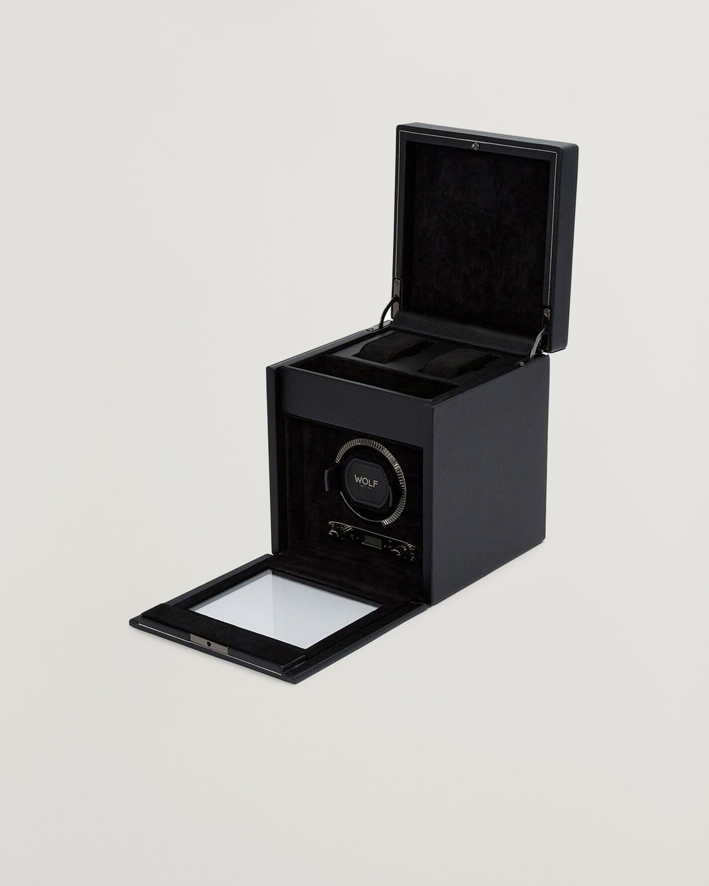 Heren | Horloge & juwelendozen | WOLF | British Racing Single Watch Winder With Storage Black