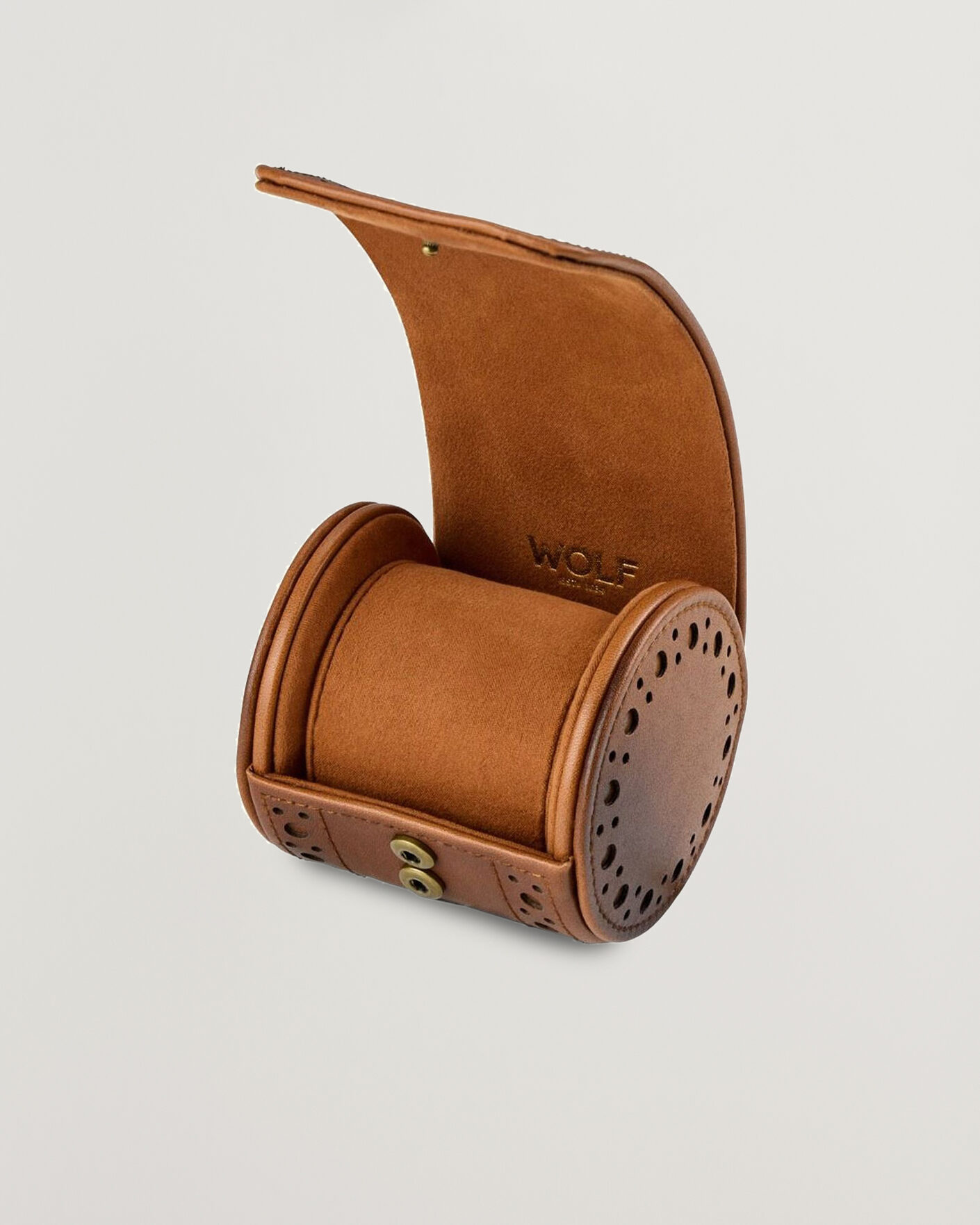 Heren | Horloge & juwelendozen | WOLF | Brouge Single Watch Roll Burnished Brown
