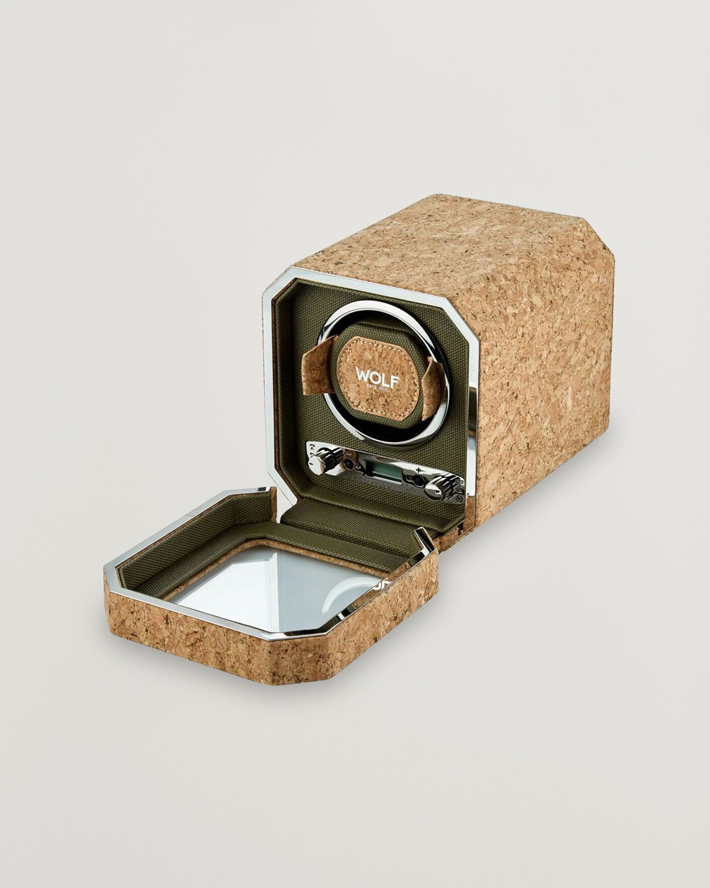 Heren | Horloge & juwelendozen | WOLF | Cortica Single Watch Winder Cork