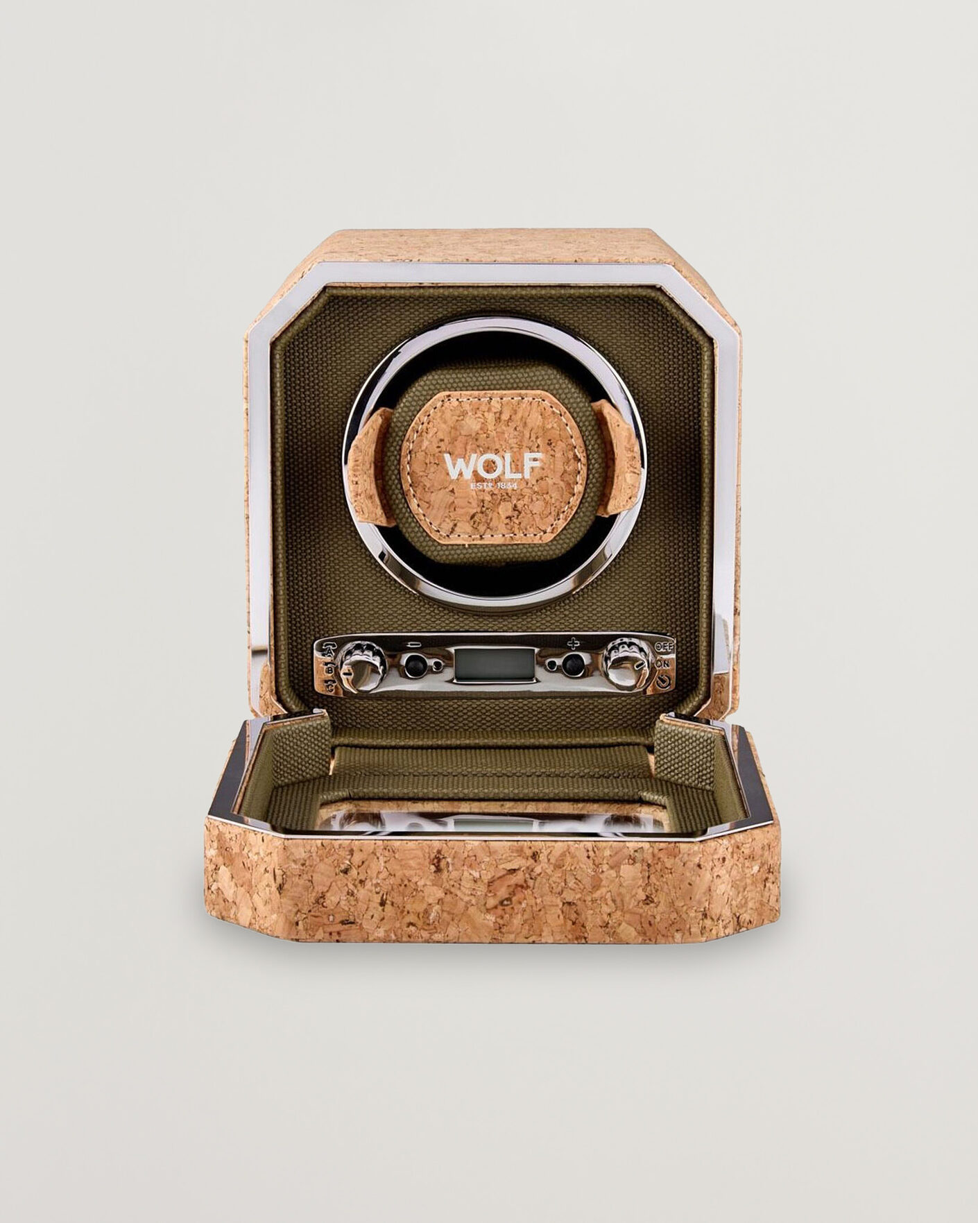 Heren | Horloge & juwelendozen | WOLF | Cortica Single Watch Winder Cork