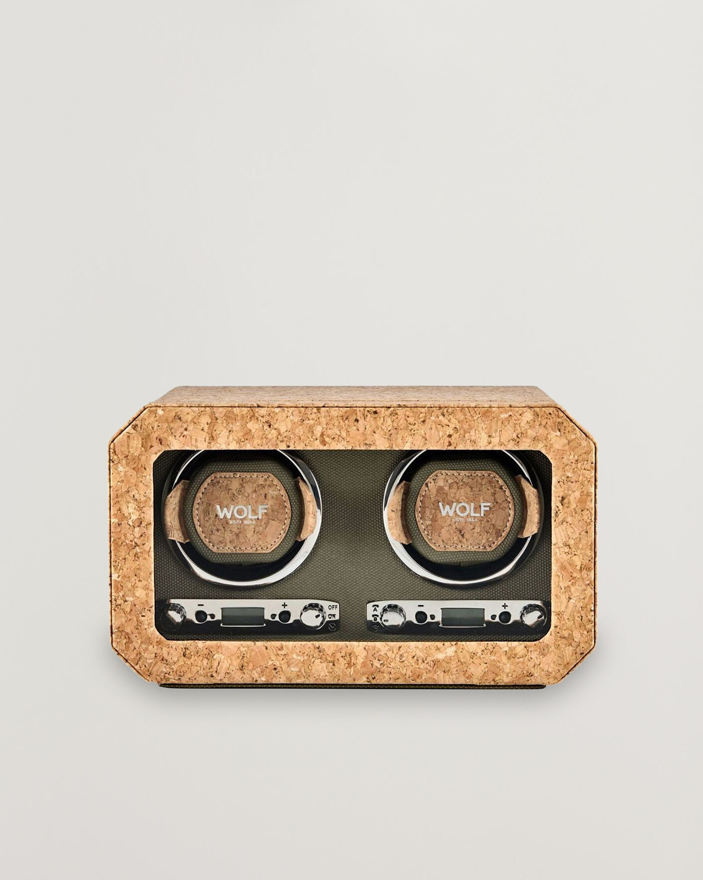 Heren | Horloge & juwelendozen | WOLF | Cortica Double Watch Winder Cork