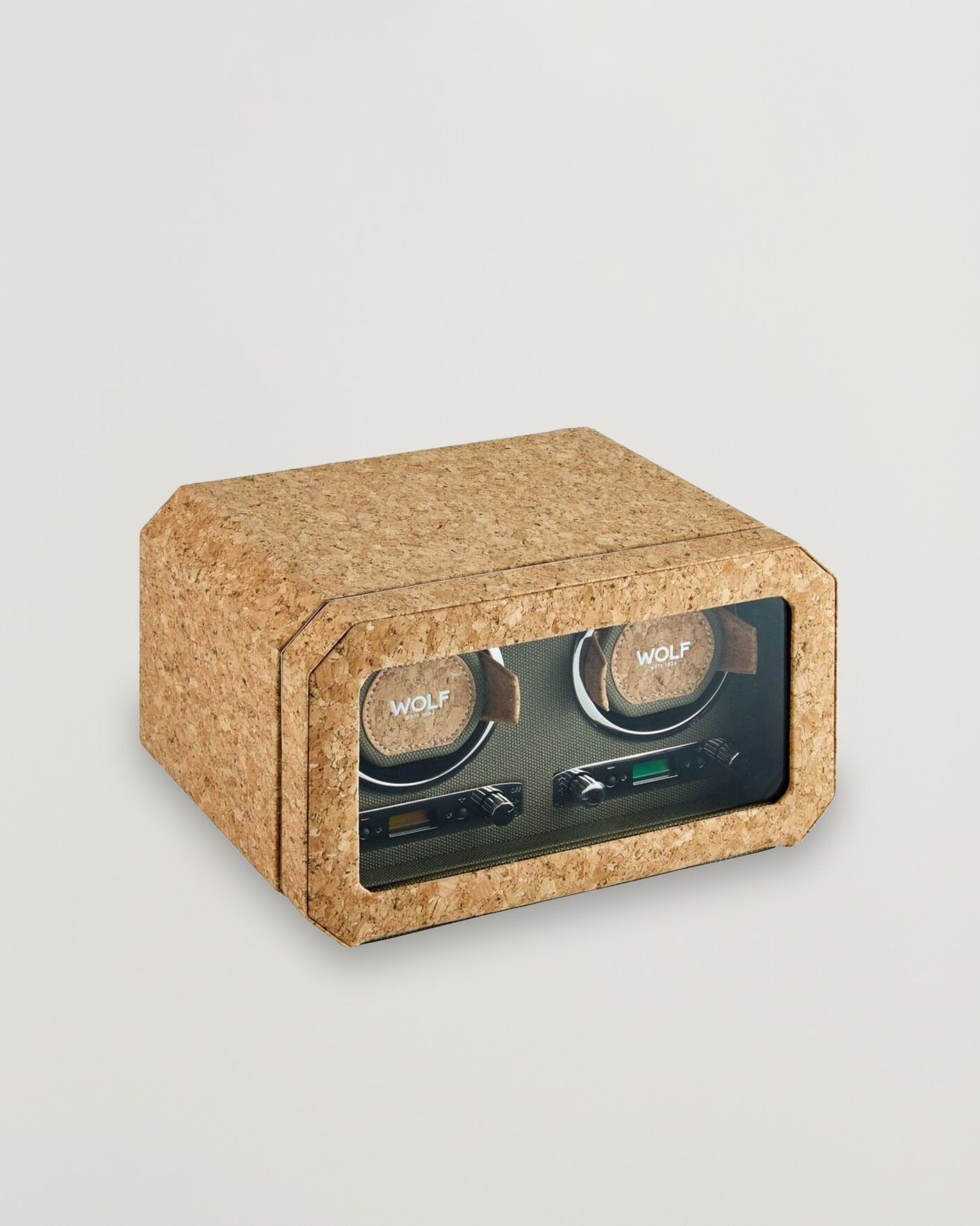 Heren | Horloge & juwelendozen | WOLF | Cortica Double Watch Winder Cork