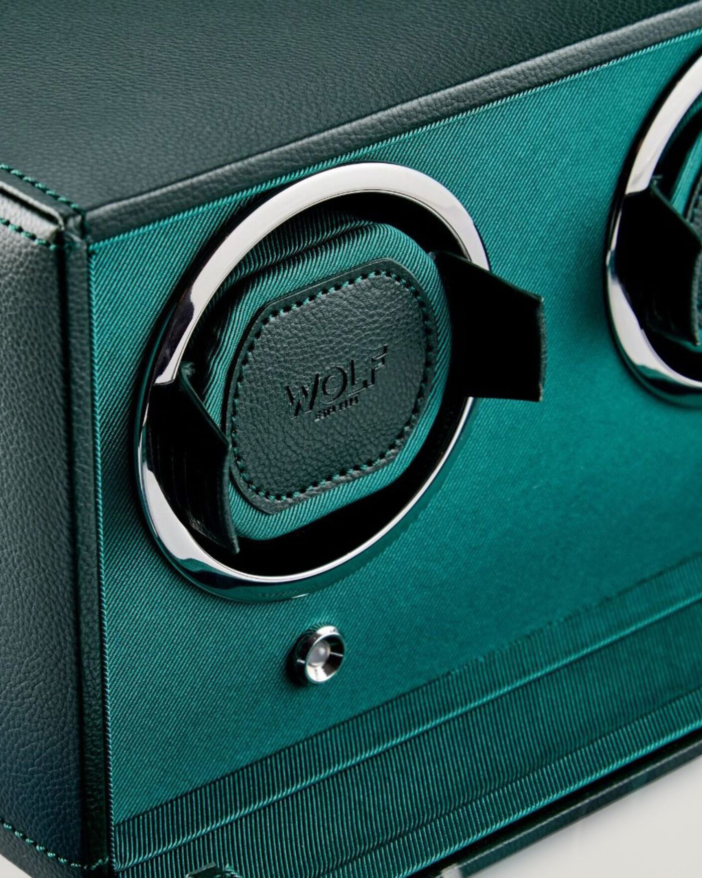 Heren | Horloge & juwelendozen | WOLF | Cub Double Watch Winder With Cover Green