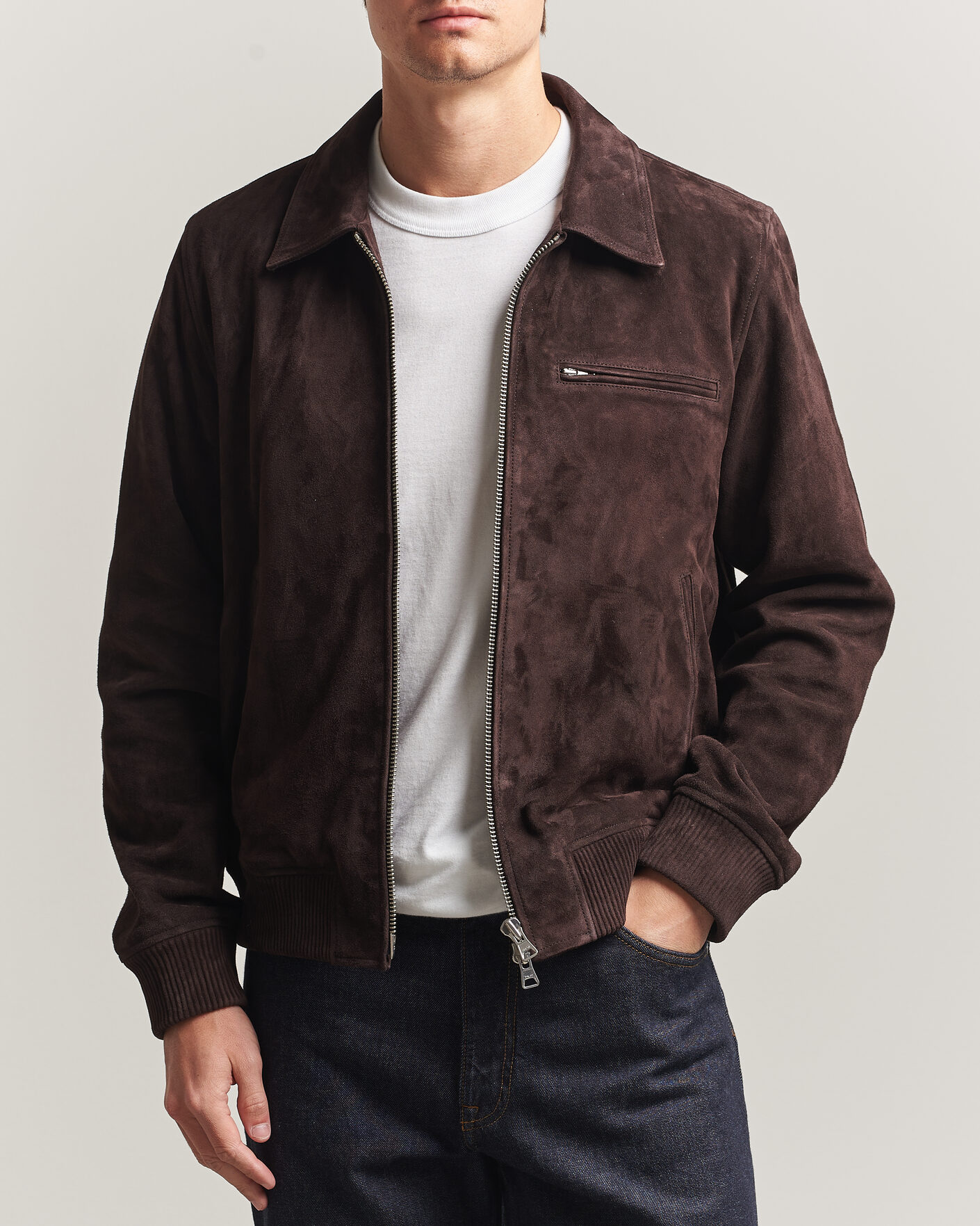 Heren | Jassen | NN07 | Owen Suede Jacket Dusky Port