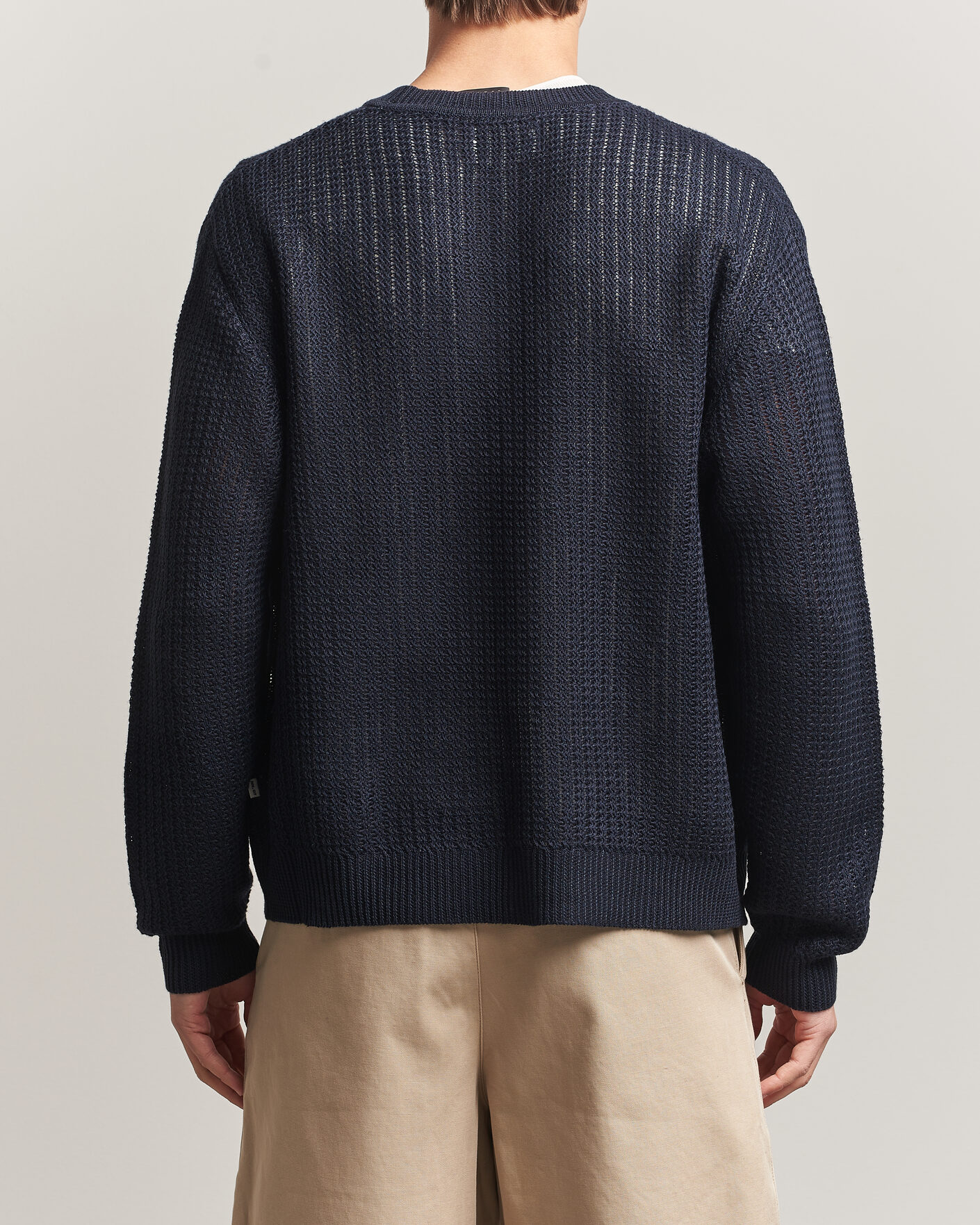 Heren | Truien | NN07 | Tim Linen Knitted Cardigan Navy Blue