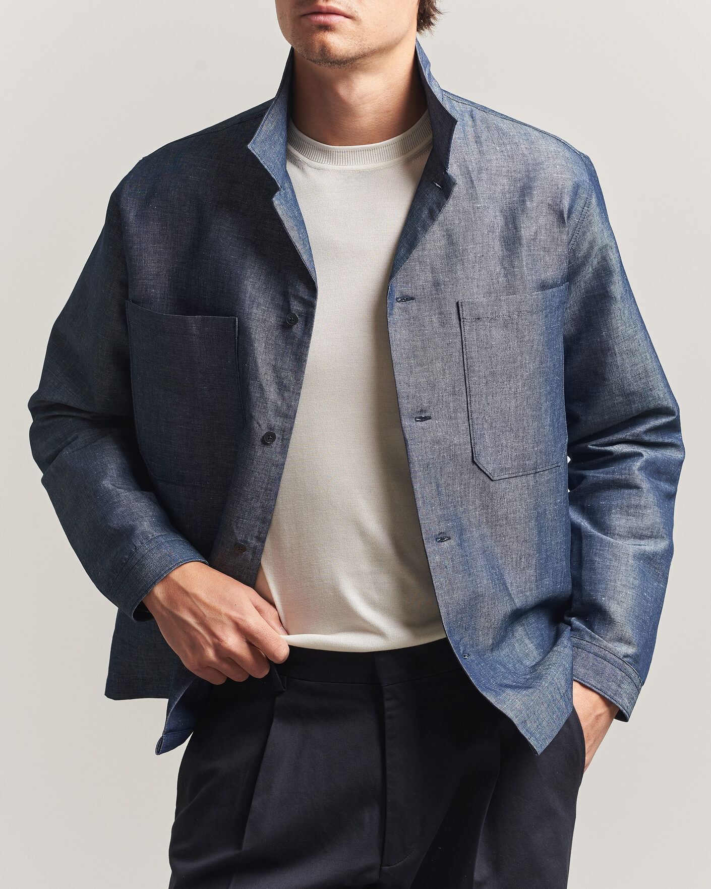 Heren | Overhemden | NN07 | Rob Denim Overshirt Raw Indigo