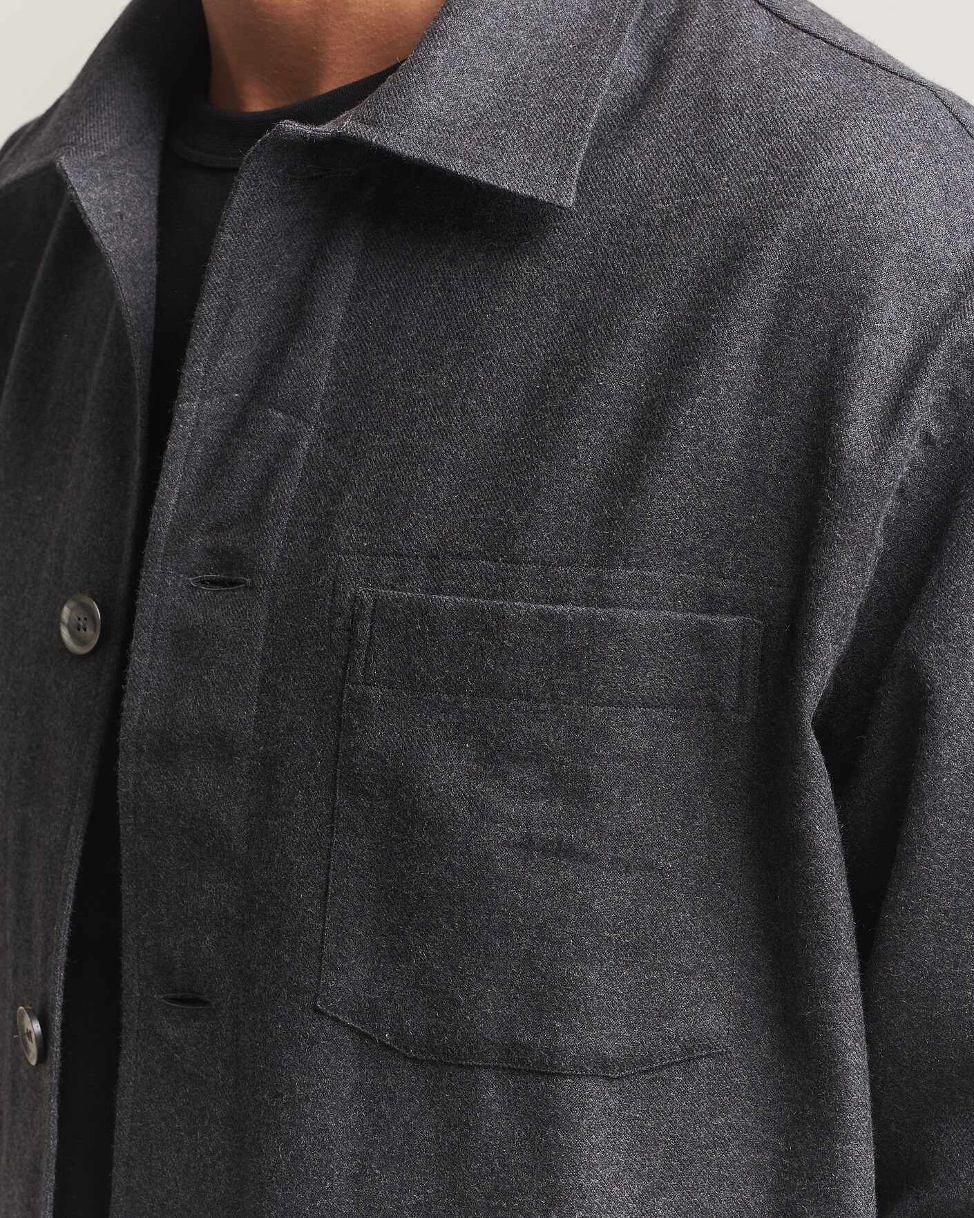 Heren | Overhemden | Brioni | Cotton/Cashmere Overshirt Grey Melange