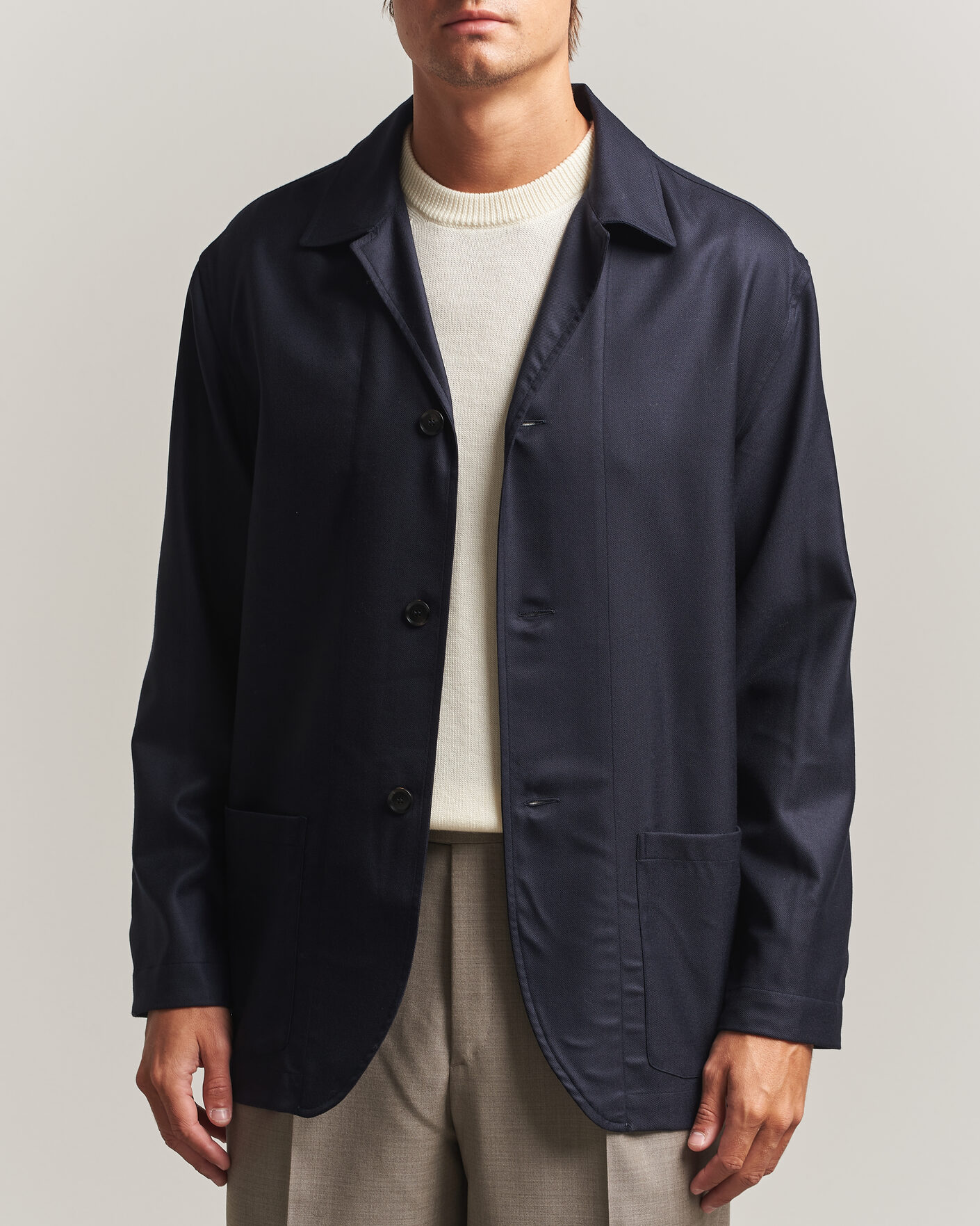 Heren | Jassen | Brioni | Wool/Cashmere Shirt Jacket Navy