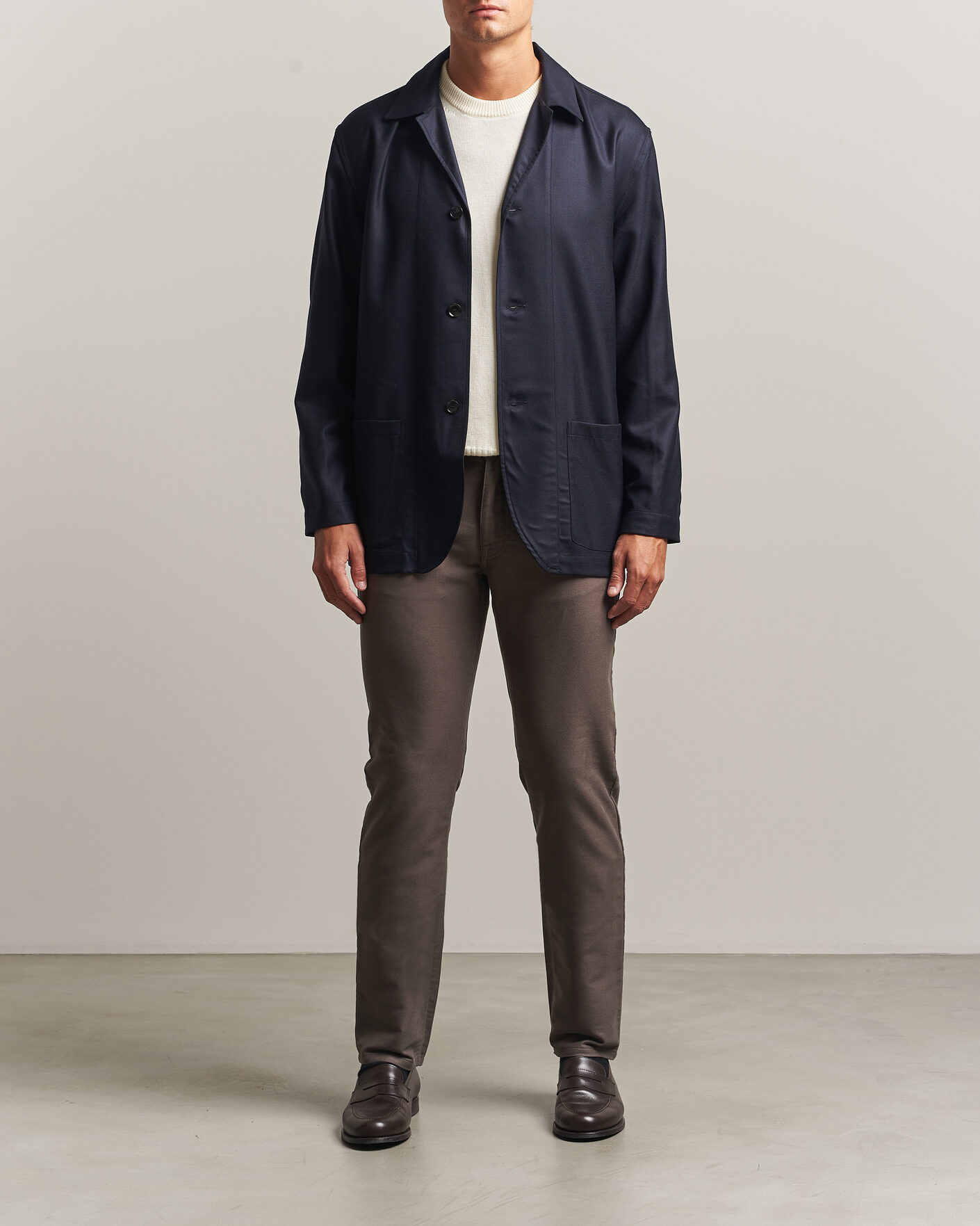 Heren | Broeken | Brioni | 5-Pocket Moleskine Pants Grey