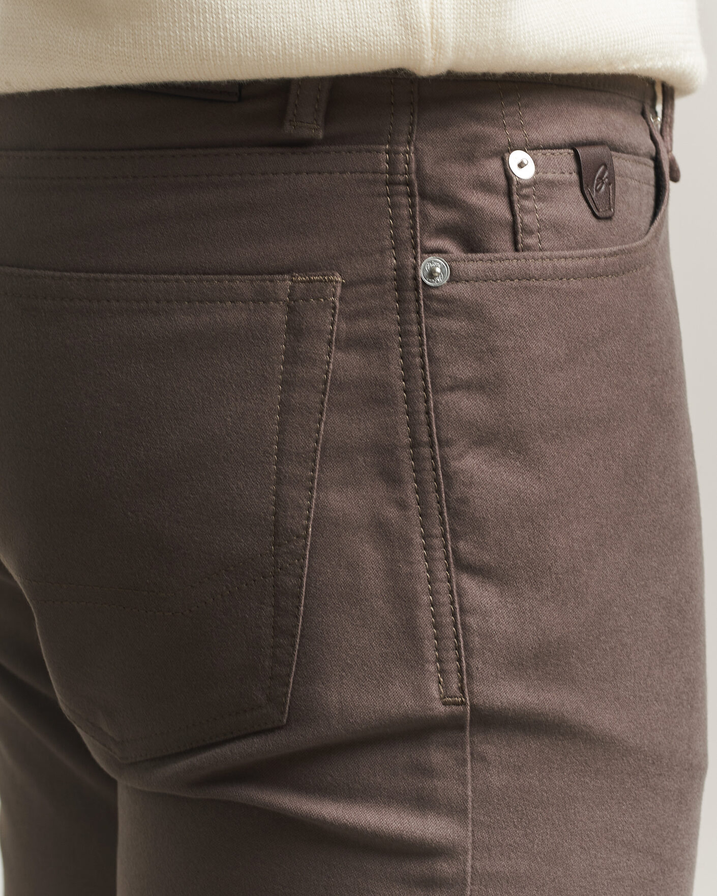 Heren | Broeken | Brioni | 5-Pocket Moleskine Pants Grey