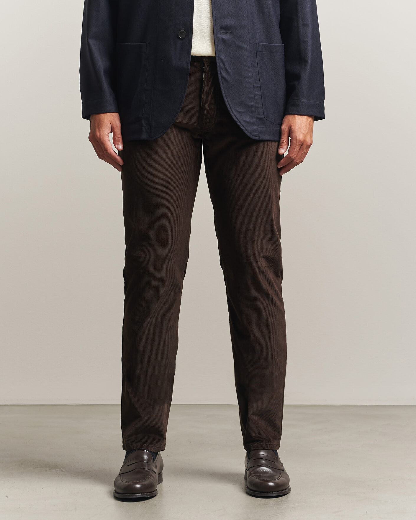 Heren | Broeken | Brioni | 5-Pocket Corduroy Pants Dark Brown