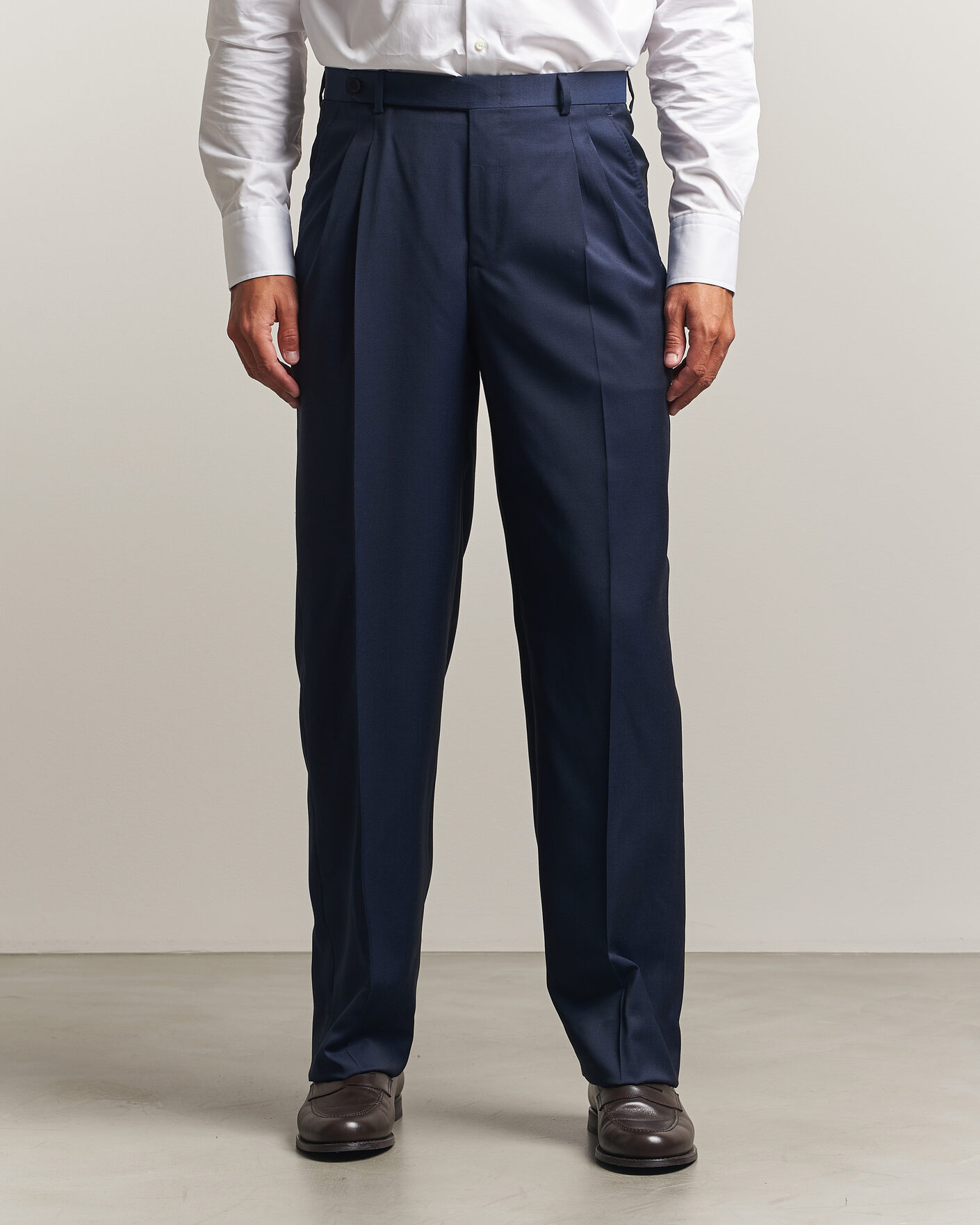 Heren | Broeken | Brioni | Capri Wool Trousers Navy