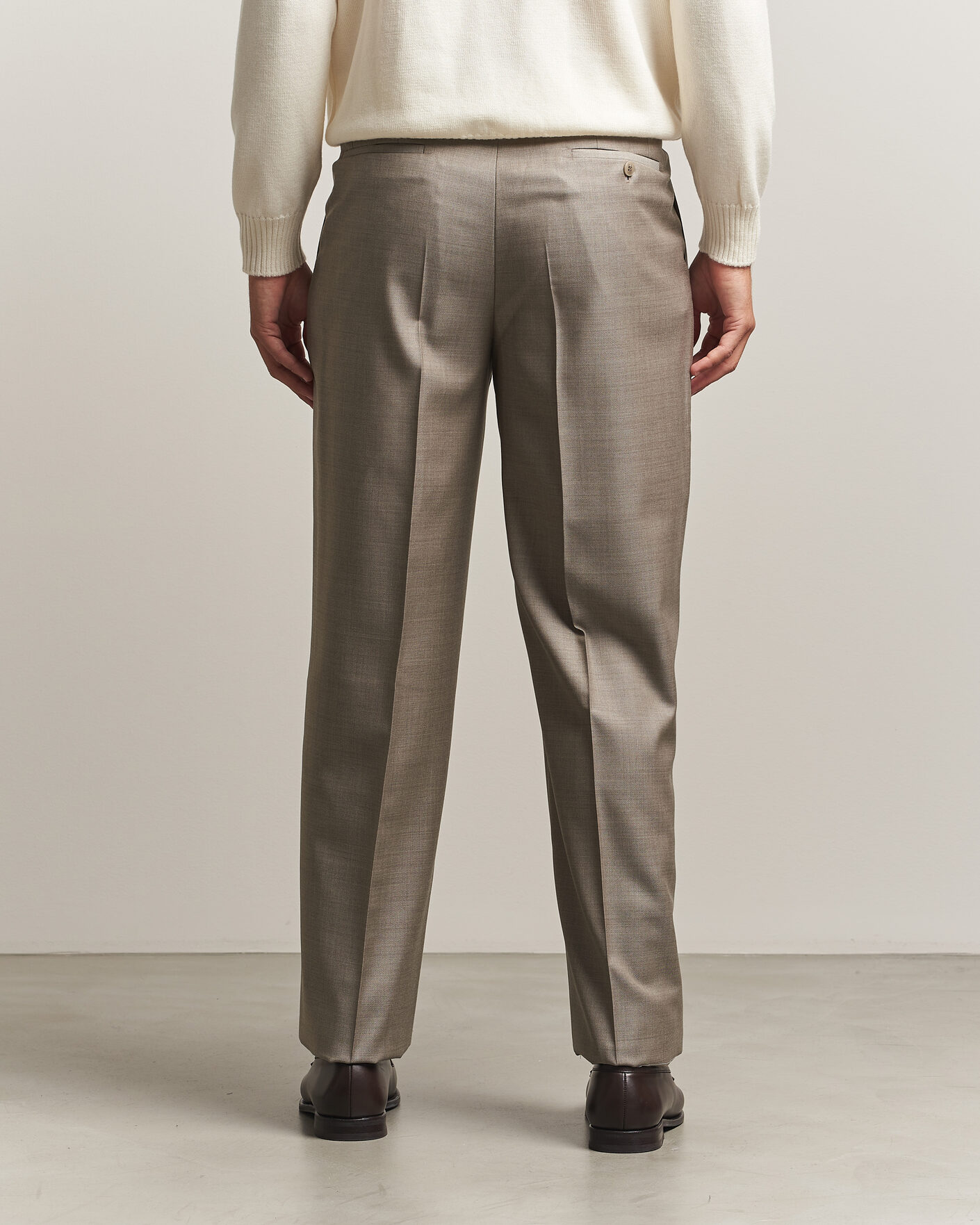 Heren | Broeken | Brioni | Capri Wool Trousers Beige