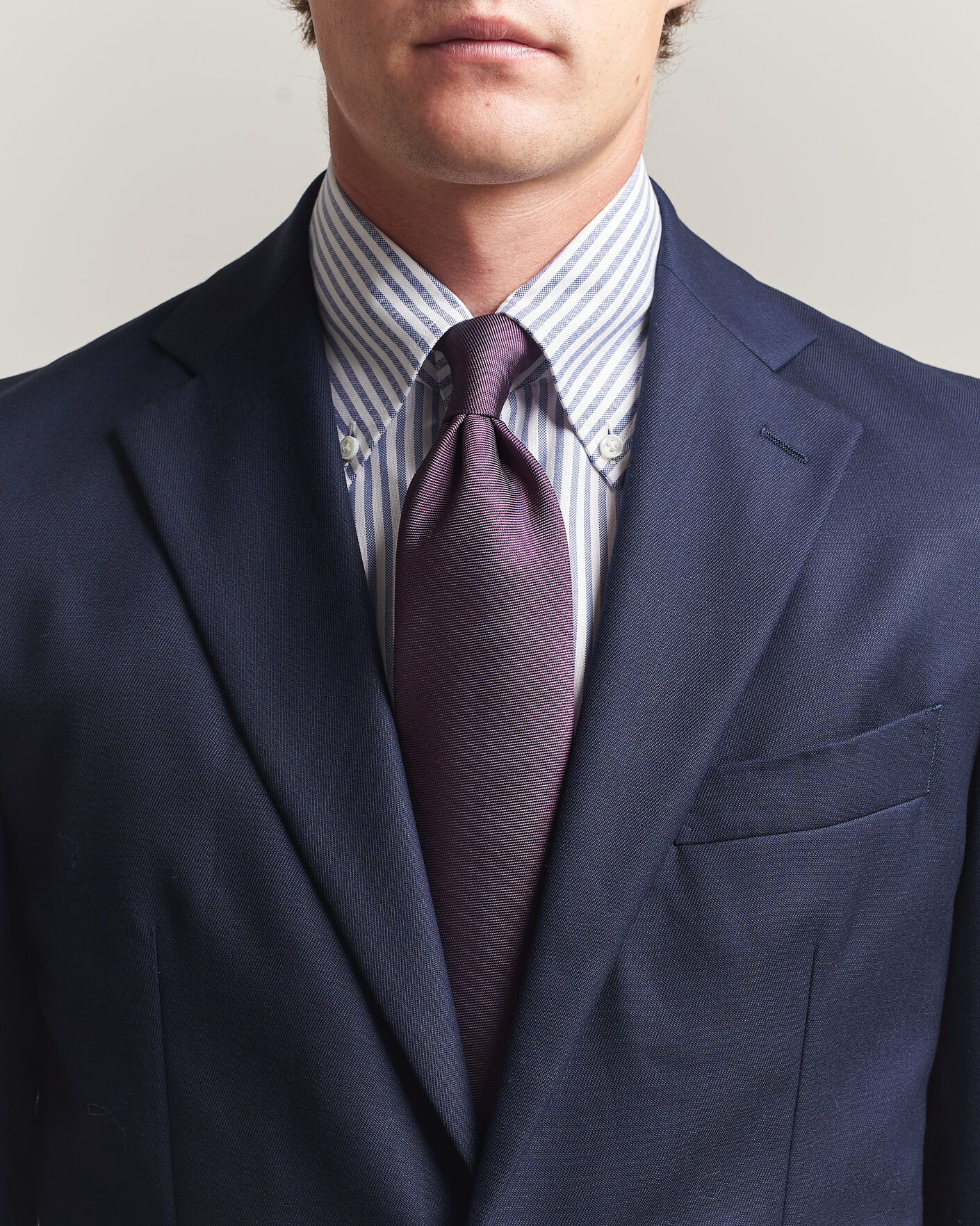 Heren | Stropdassen | Brioni | Embroidered Logo Silk Tie Burgundy