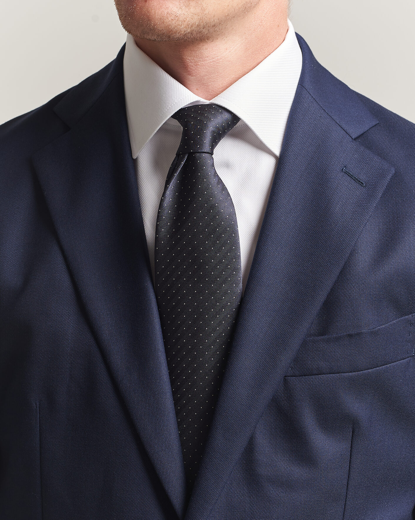 Heren | Stropdassen | Brioni | Jacquard Dot Silk Tie Navy