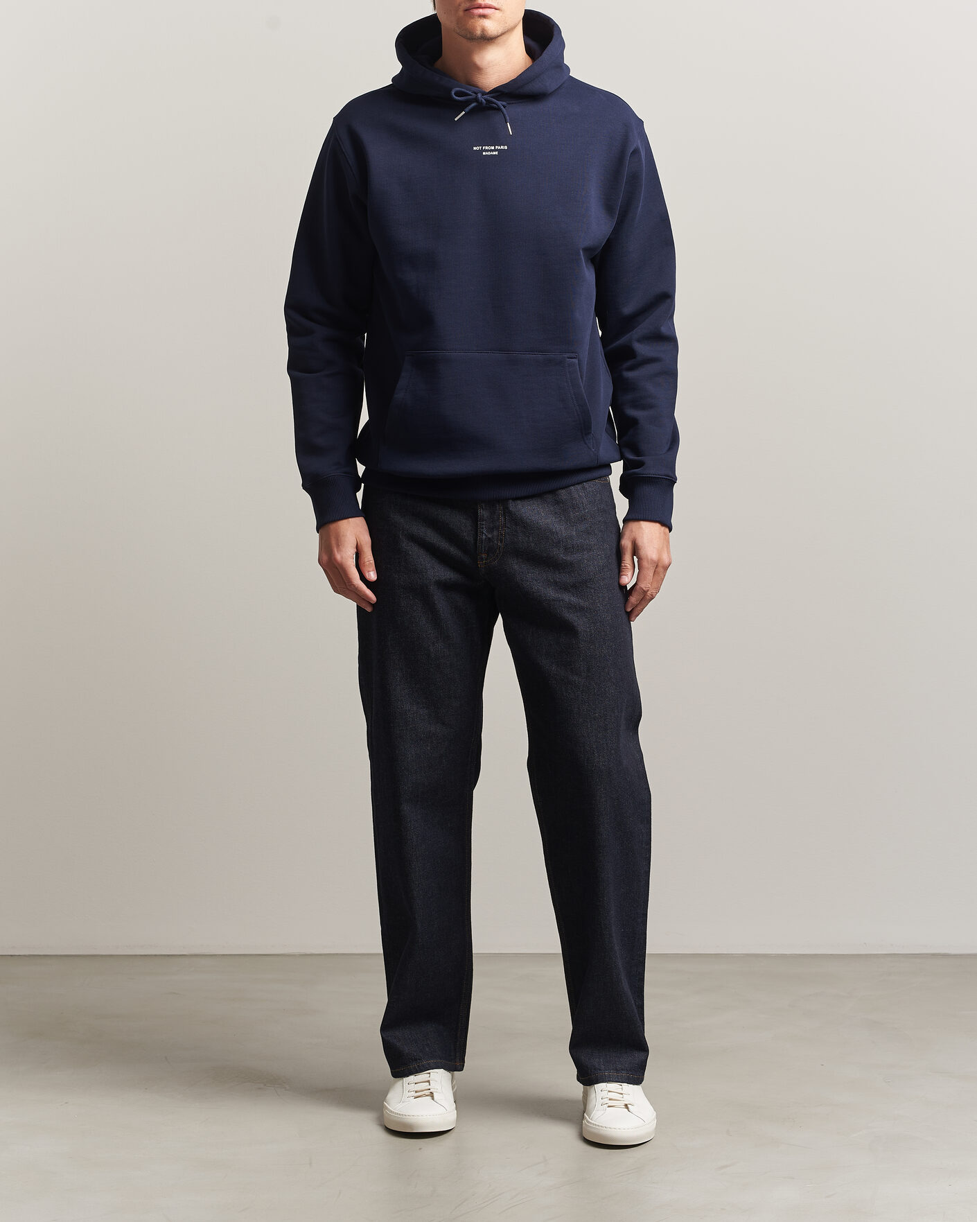 Heren | Truien | Drôle de Monsieur | Classic Slogan Hoodie Navy