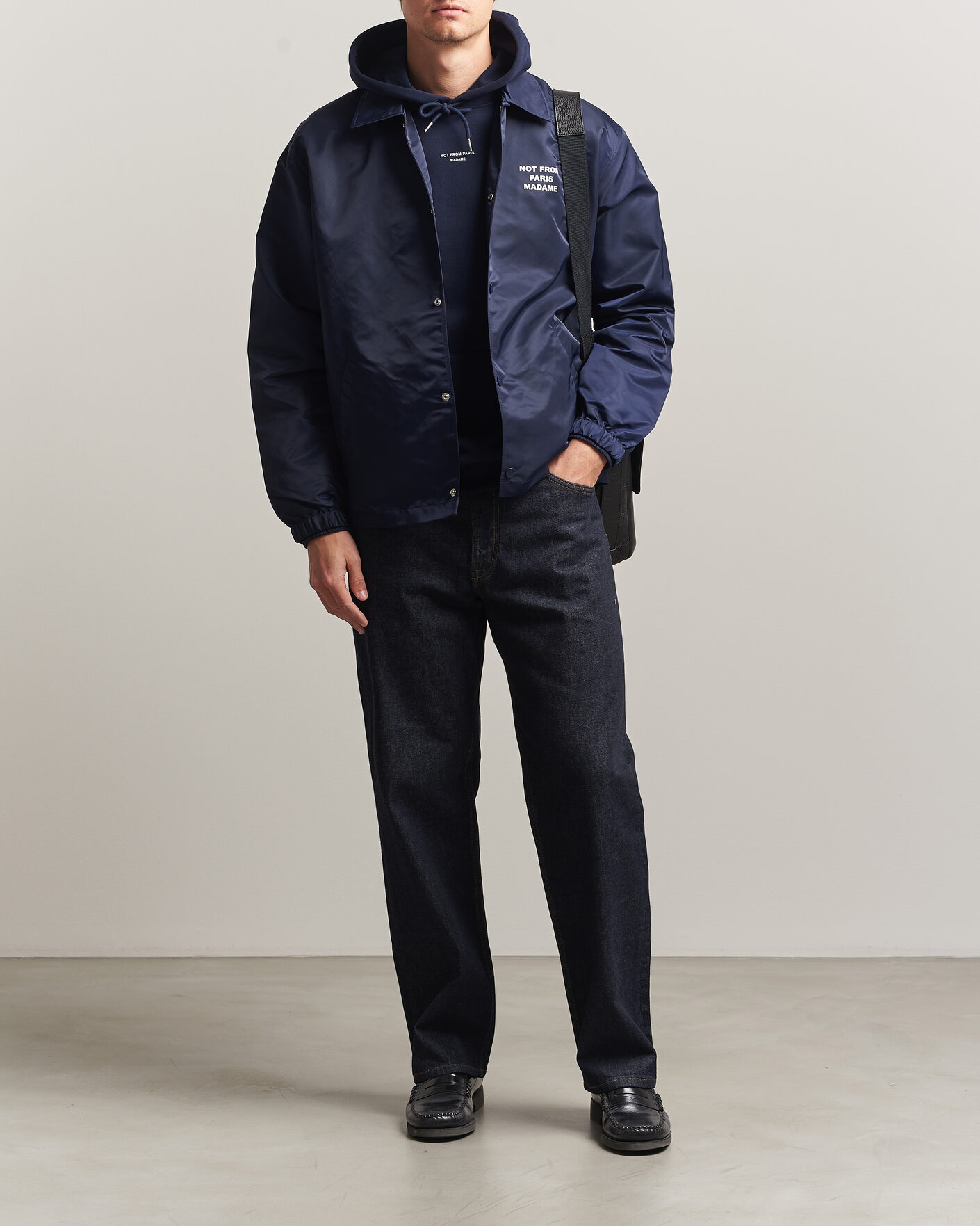 Heren | Jassen | Drôle de Monsieur | La Veste Slogan Jacket Navy