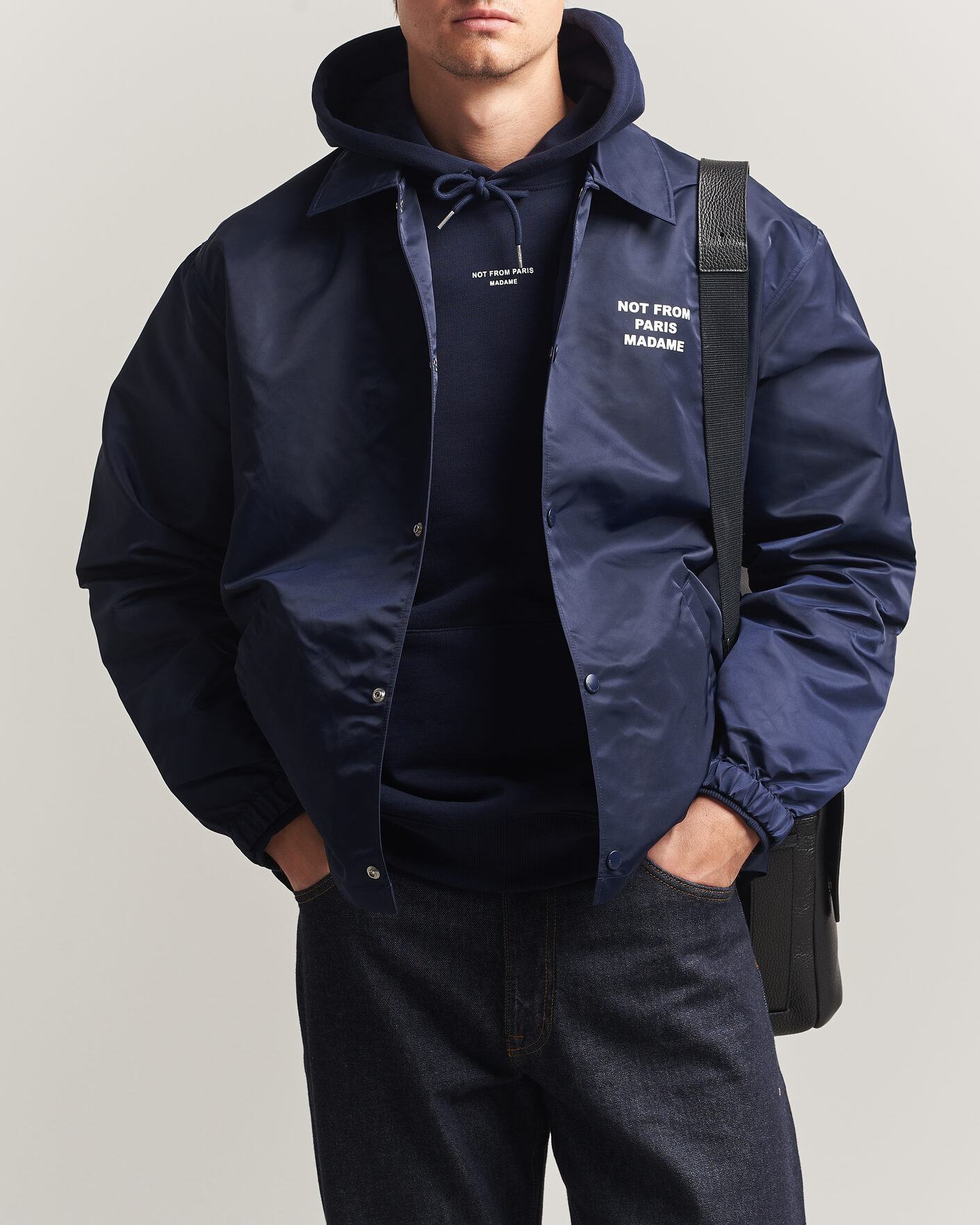 Heren | Jassen | Drôle de Monsieur | La Veste Slogan Jacket Navy