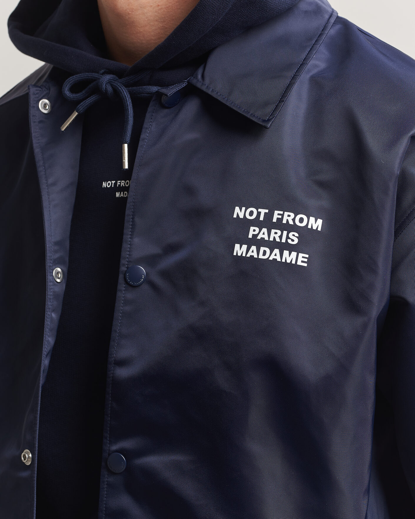 Heren | Jassen | Drôle de Monsieur | La Veste Slogan Jacket Navy