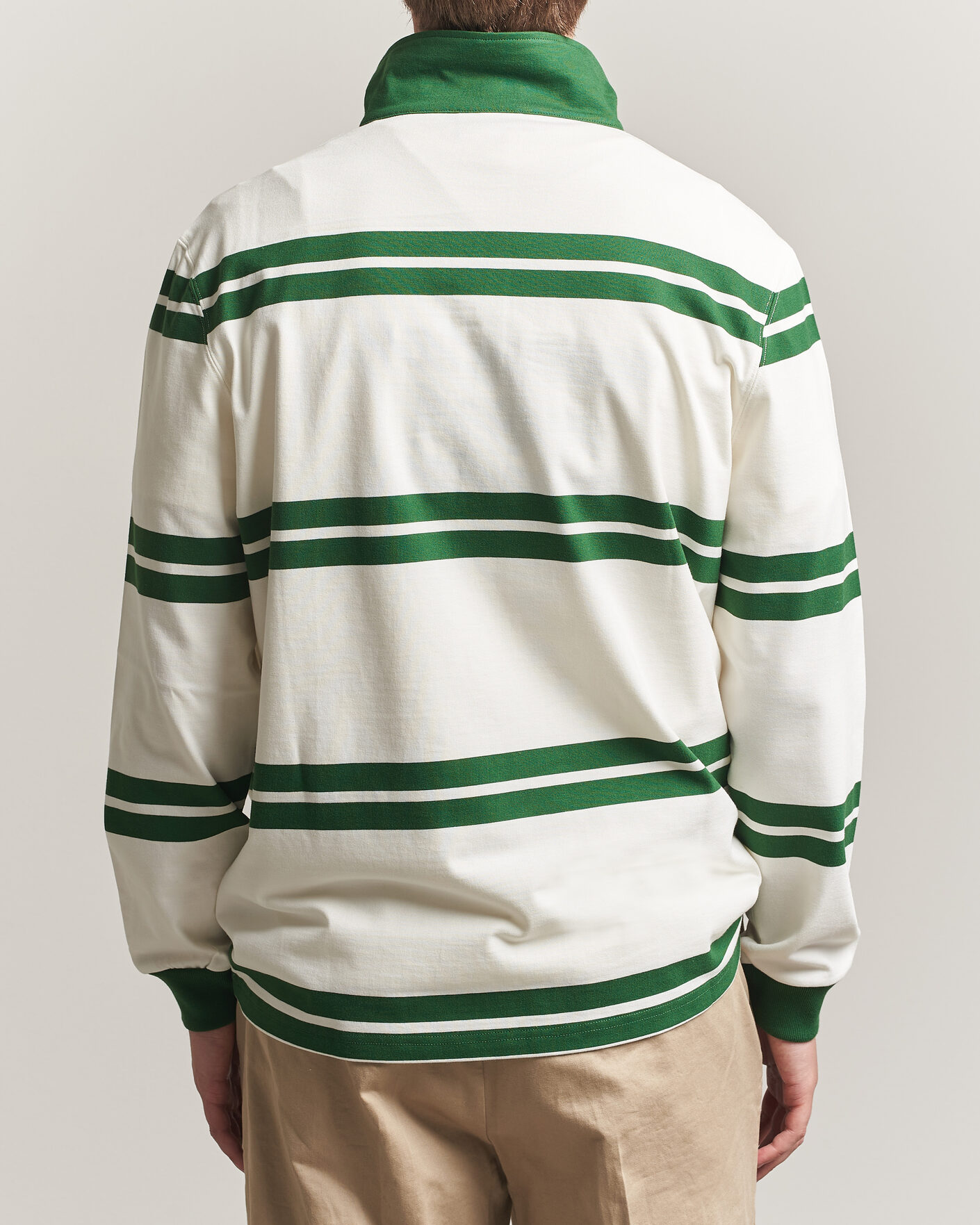 Heren | Truien | Drôle de Monsieur | Ornament Striped Rugger Water Green