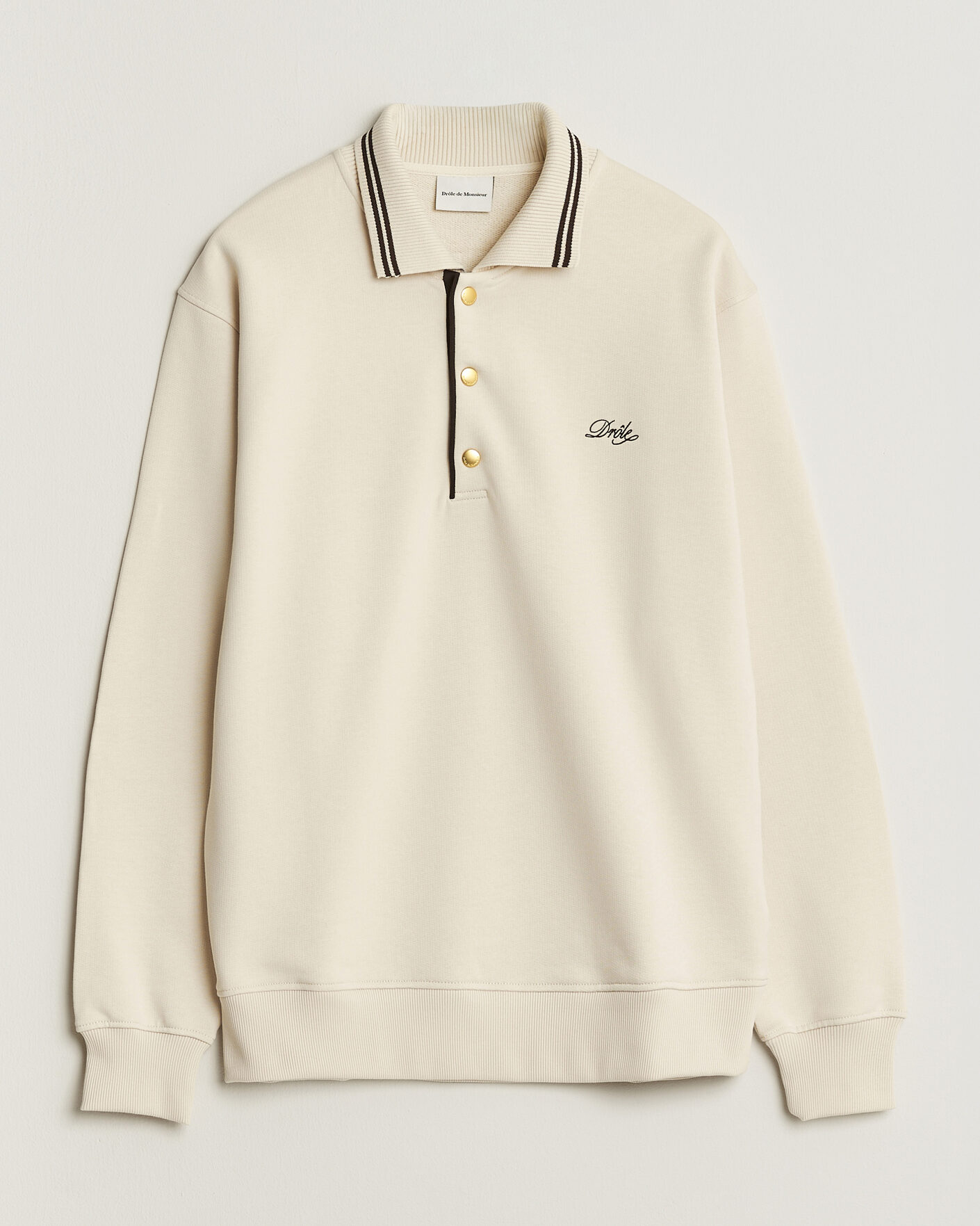 Heren | Truien | Drôle de Monsieur | Tipped Rugger Light Sand