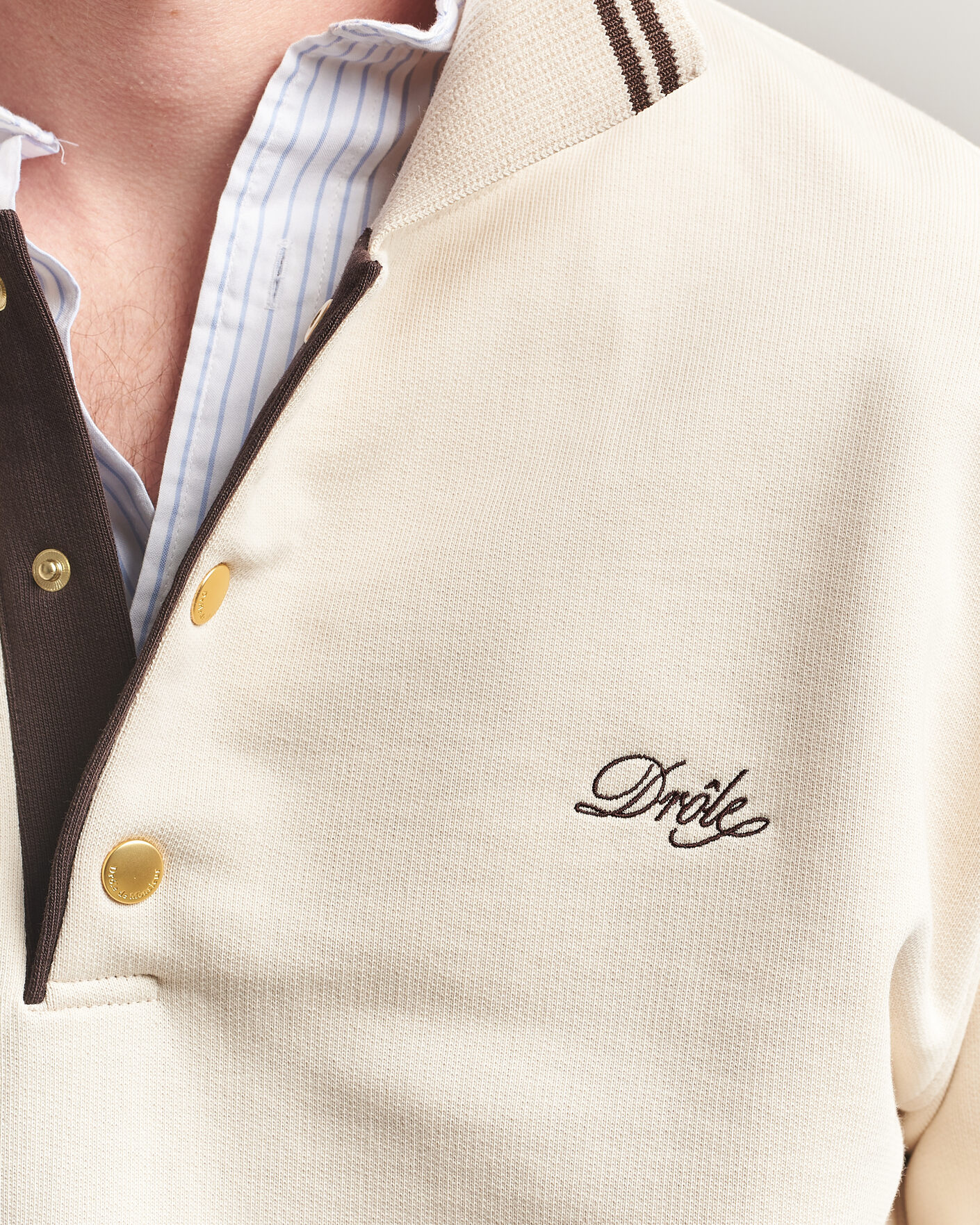 Heren | Truien | Drôle de Monsieur | Tipped Rugger Light Sand