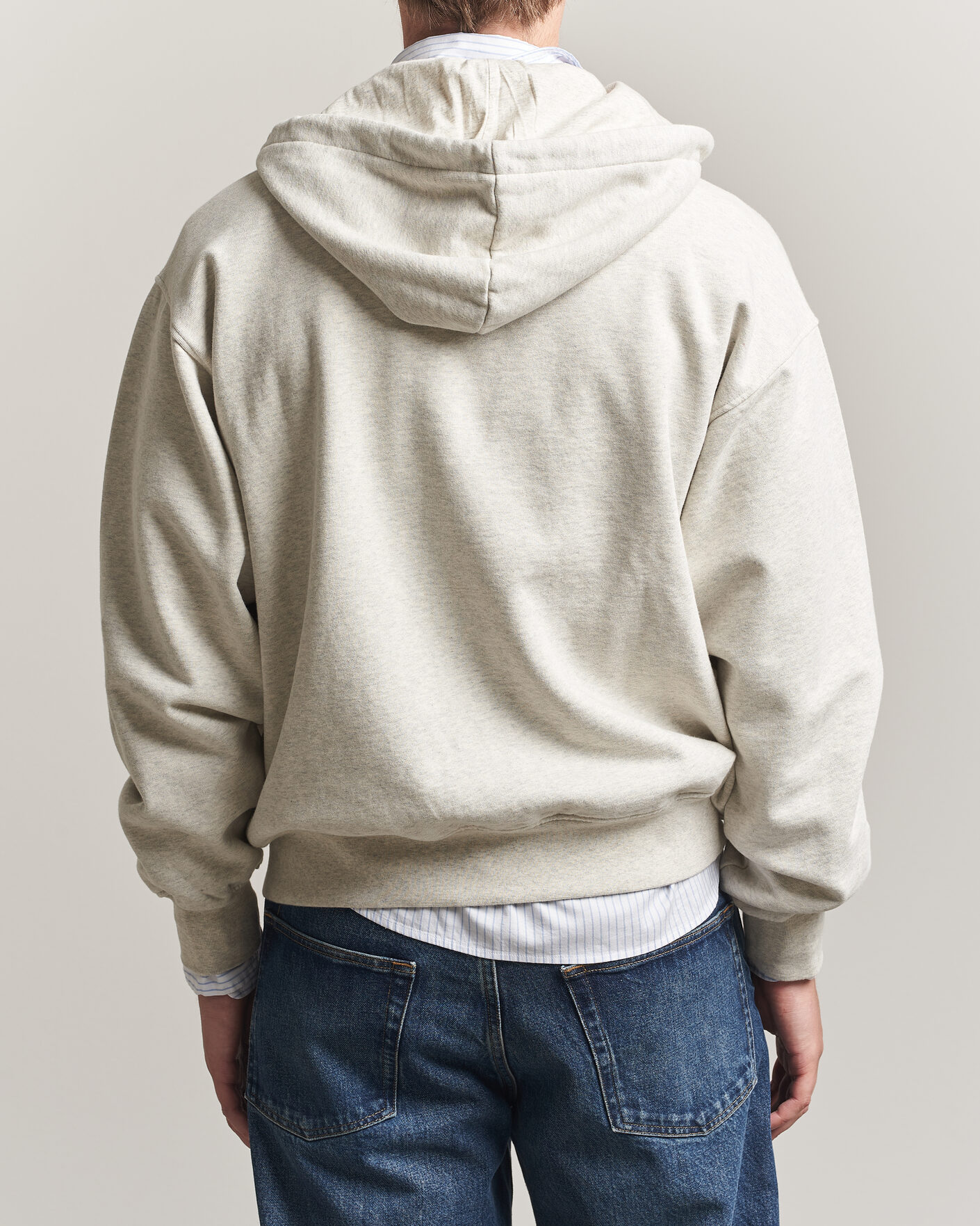 Heren | Truien | Drôle de Monsieur | Slogan Full Zip Hoodie Grey
