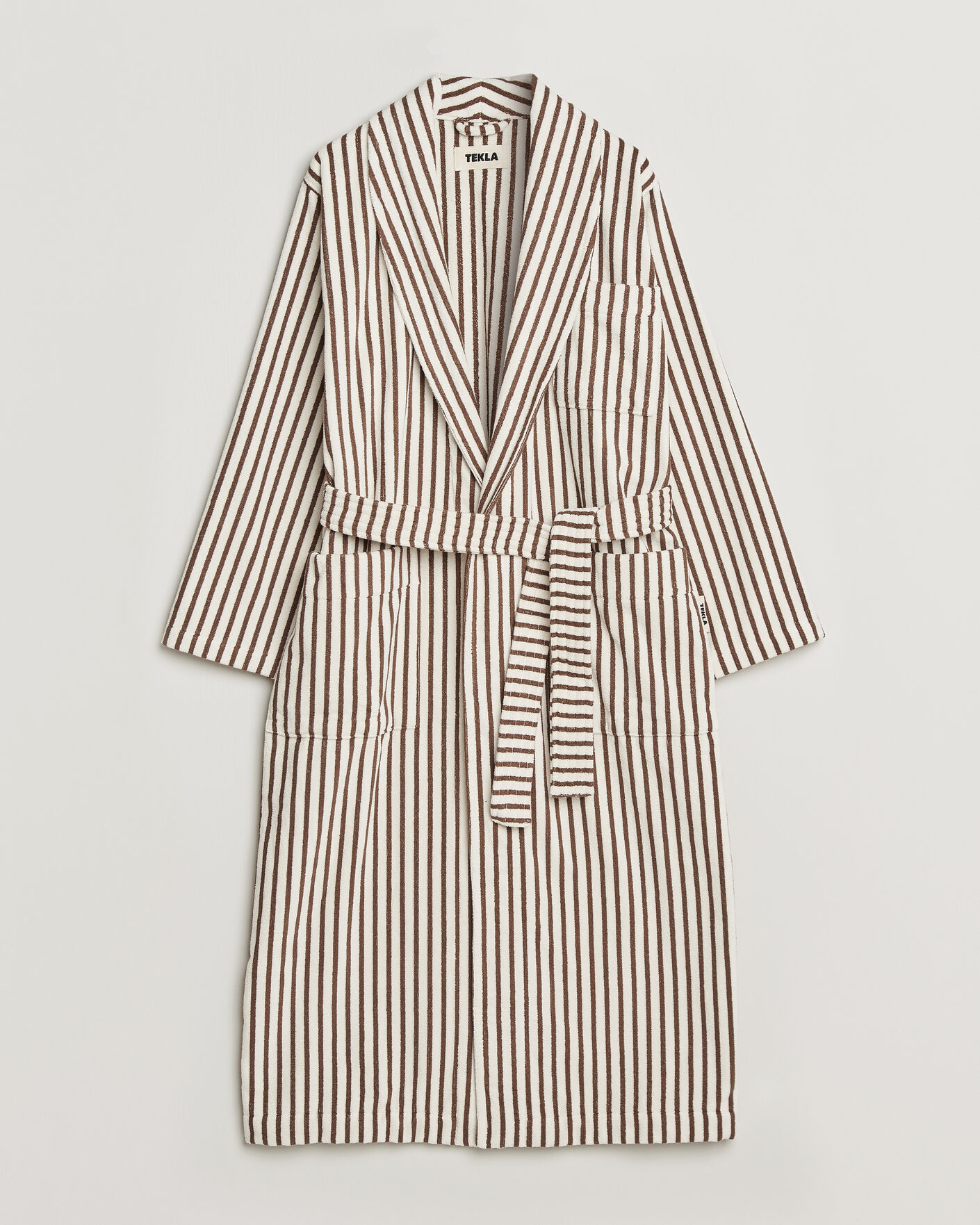 Heren | Pyjama's en gewaden | Tekla | Organic Terry Classic Bathrobe Kodiak Stripes