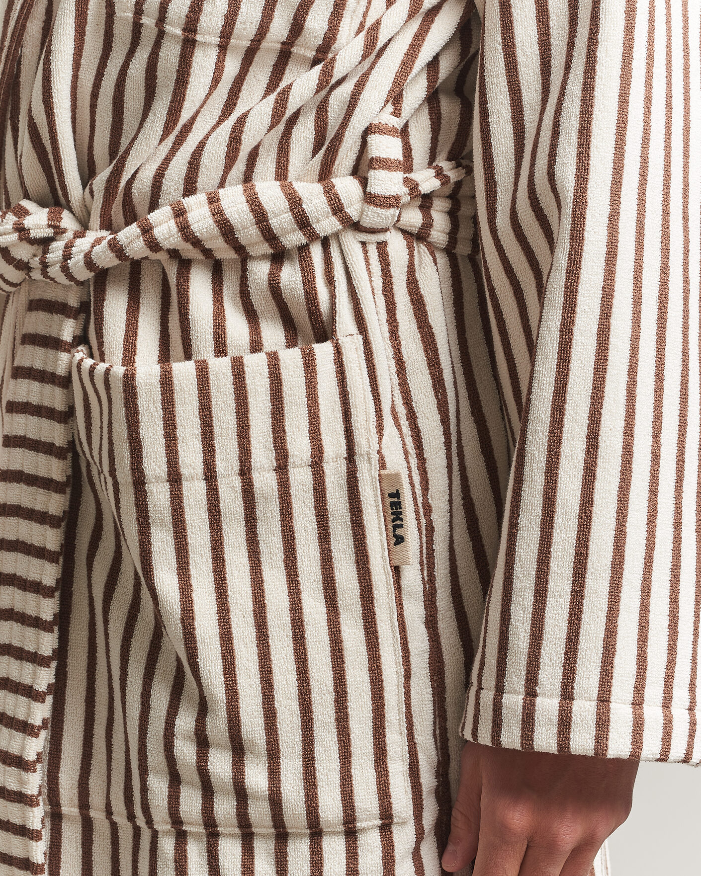 Heren | Pyjama's en gewaden | Tekla | Organic Terry Classic Bathrobe Kodiak Stripes