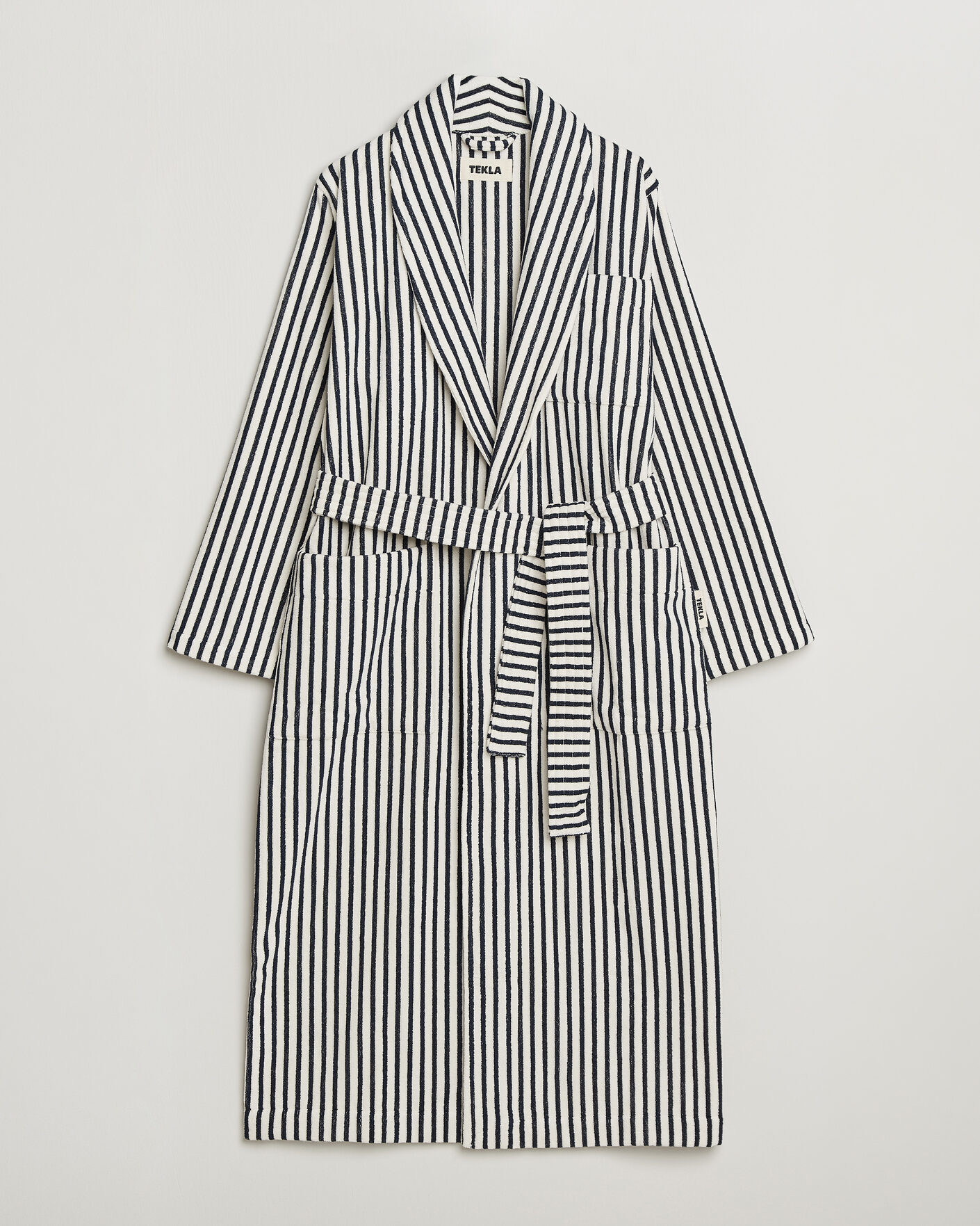Heren | Pyjama's en gewaden | Tekla | Organic Terry Classic Bathrobe Sailor Stripes