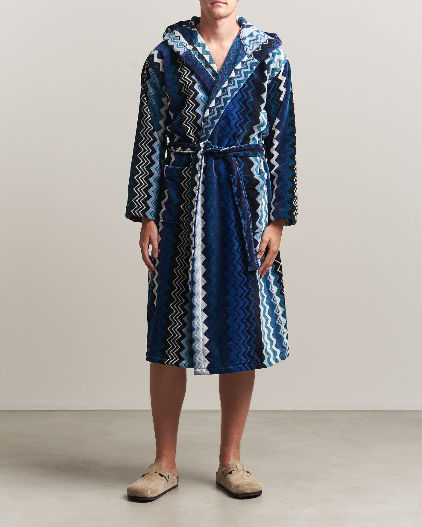 Heren | Pyjama's en gewaden | Missoni Home | Giacomo Hooded Bathrobe Multi Blue