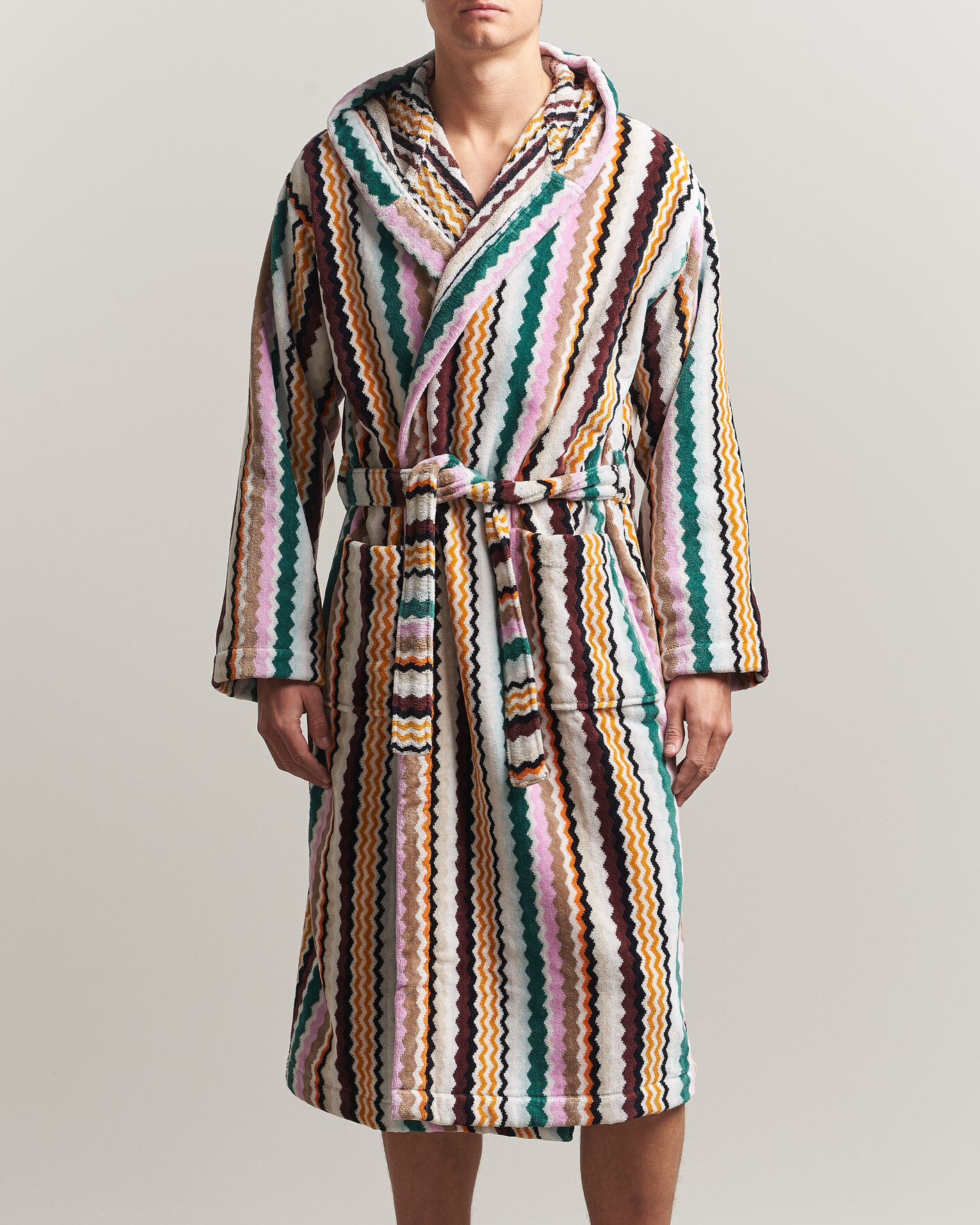 Heren | Pyjama's en gewaden | Missoni Home | Aura Hooded Bathrobe Multi