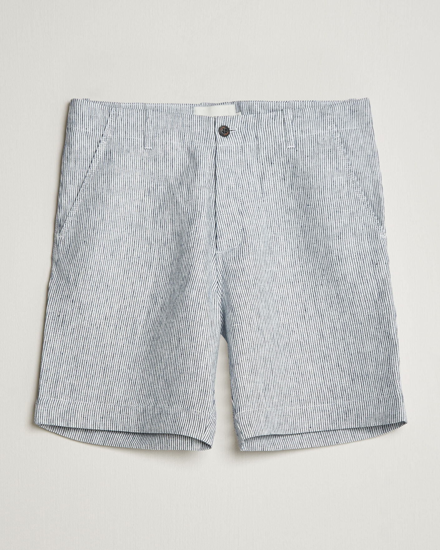 Heren | Korte broek | Peregrine | Windsor Linen Shorts Navy Stripe
